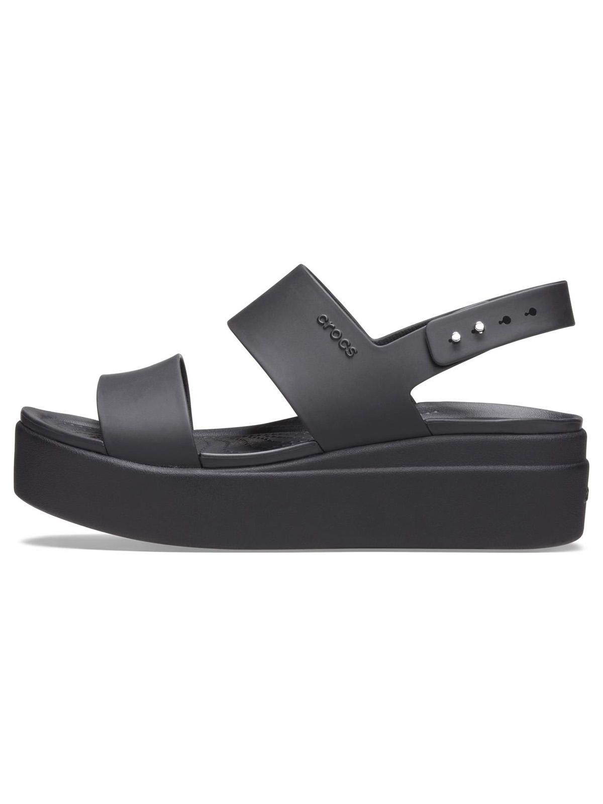 Sandalia Crocs Mujer Brooklyn Low Wedge Negro-1