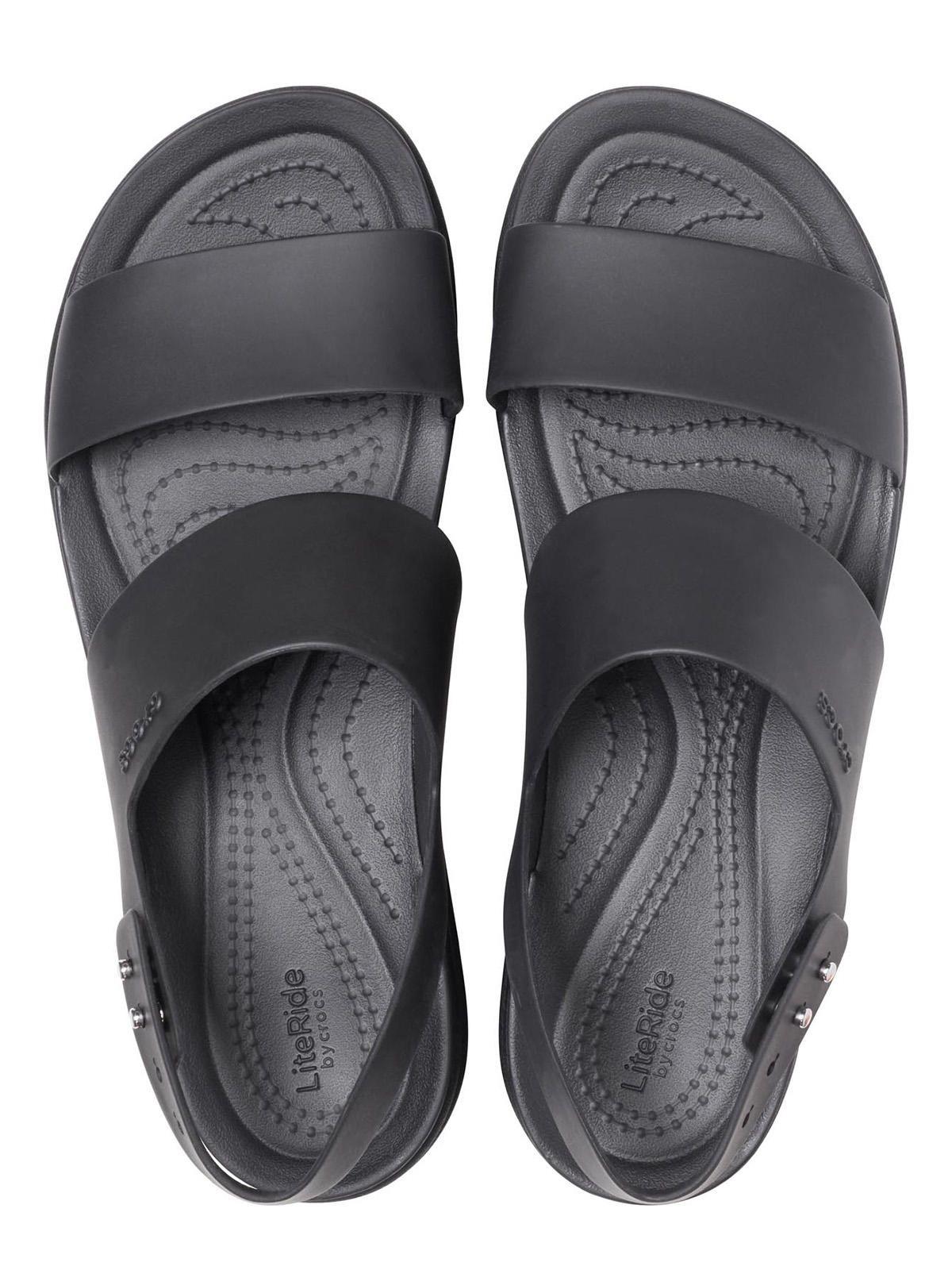 Sandalia Crocs Mujer Brooklyn Low Wedge Negro-4