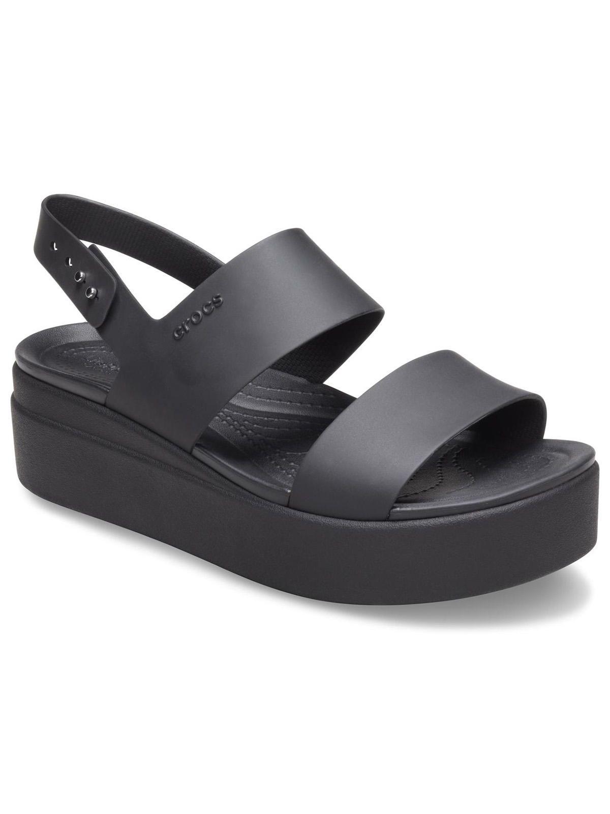 Sandalia Crocs Mujer Brooklyn Low Wedge Negro-6