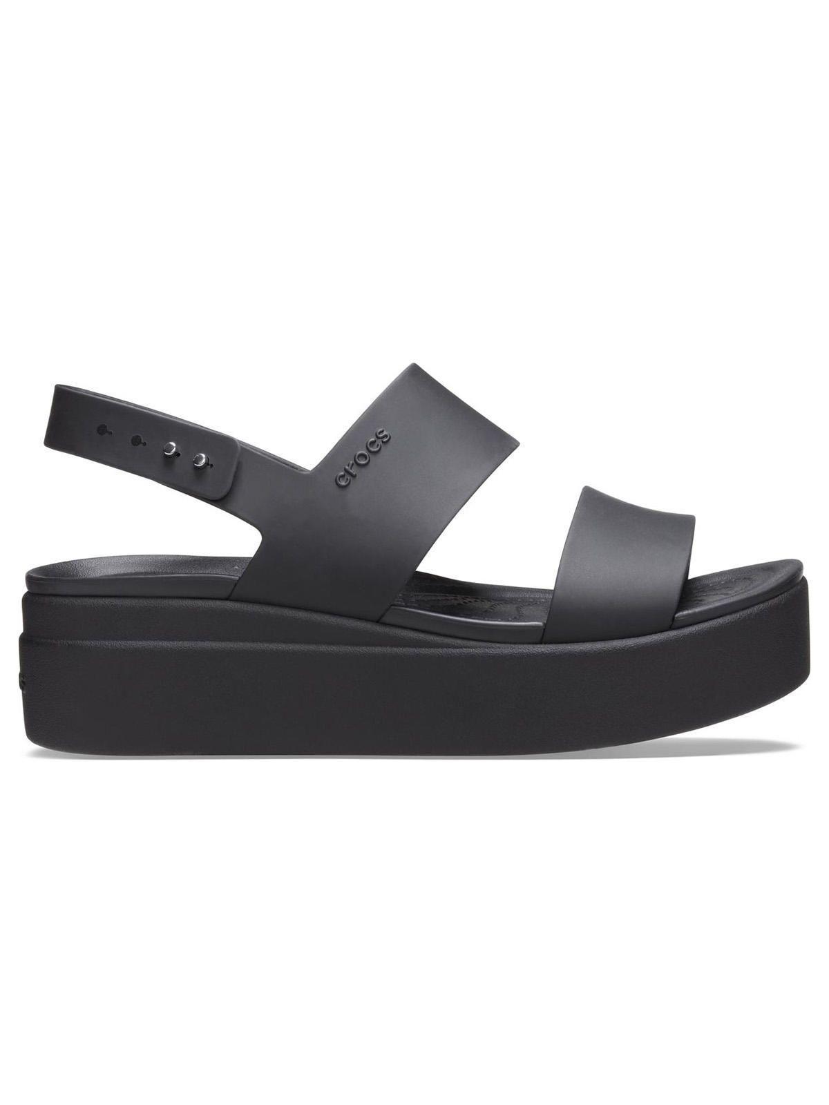 Sandalia Crocs Mujer Brooklyn Low Wedge Negro-0
