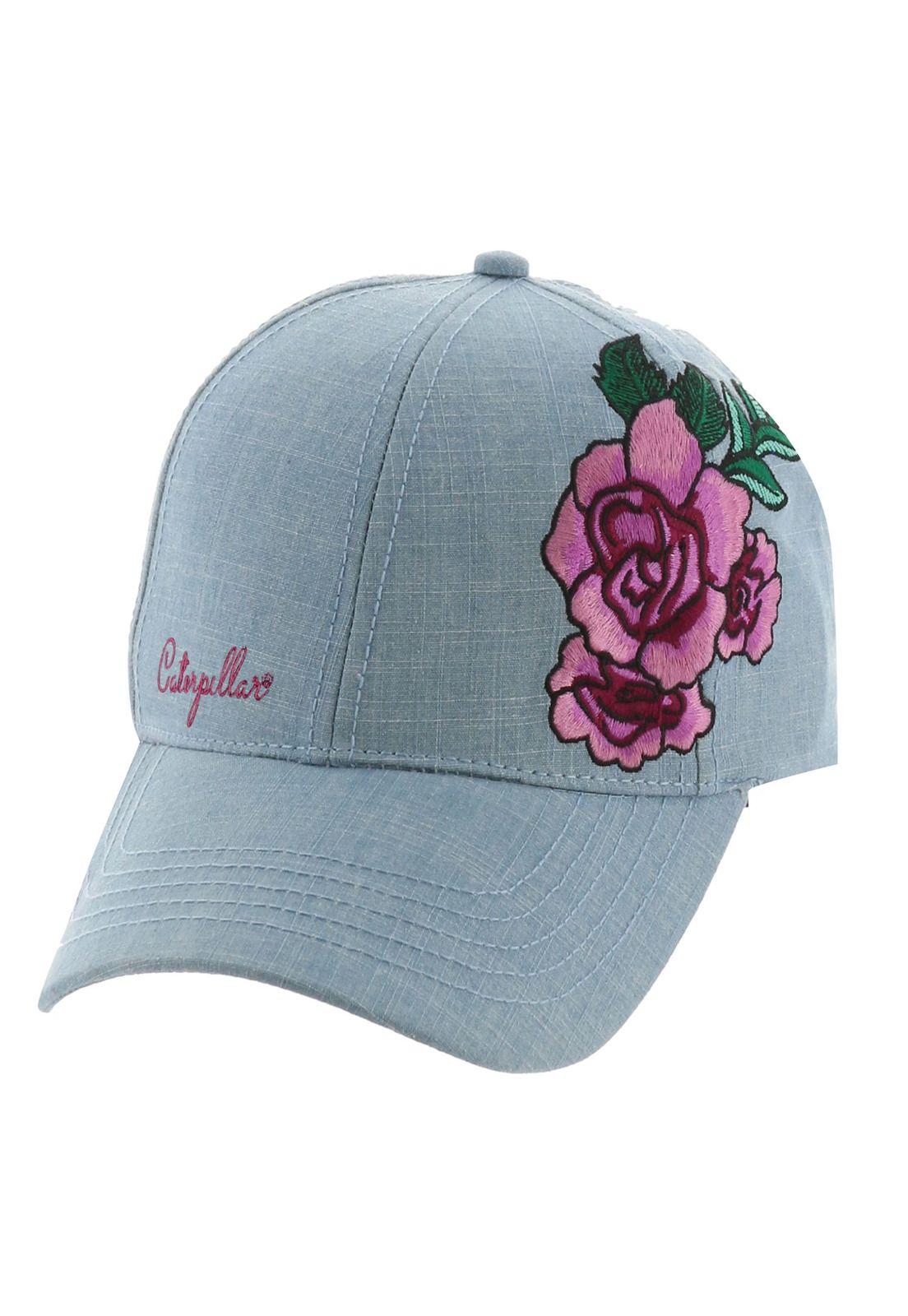 Jockey Mujer Rose Patch Hat Celeste-0