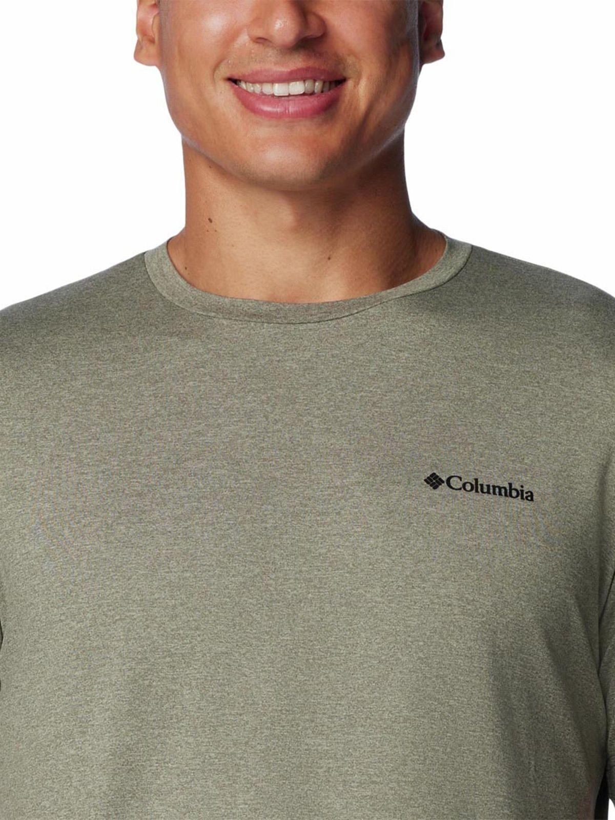 Polera manga corta Hombre Tch Trail Crew Verde-3