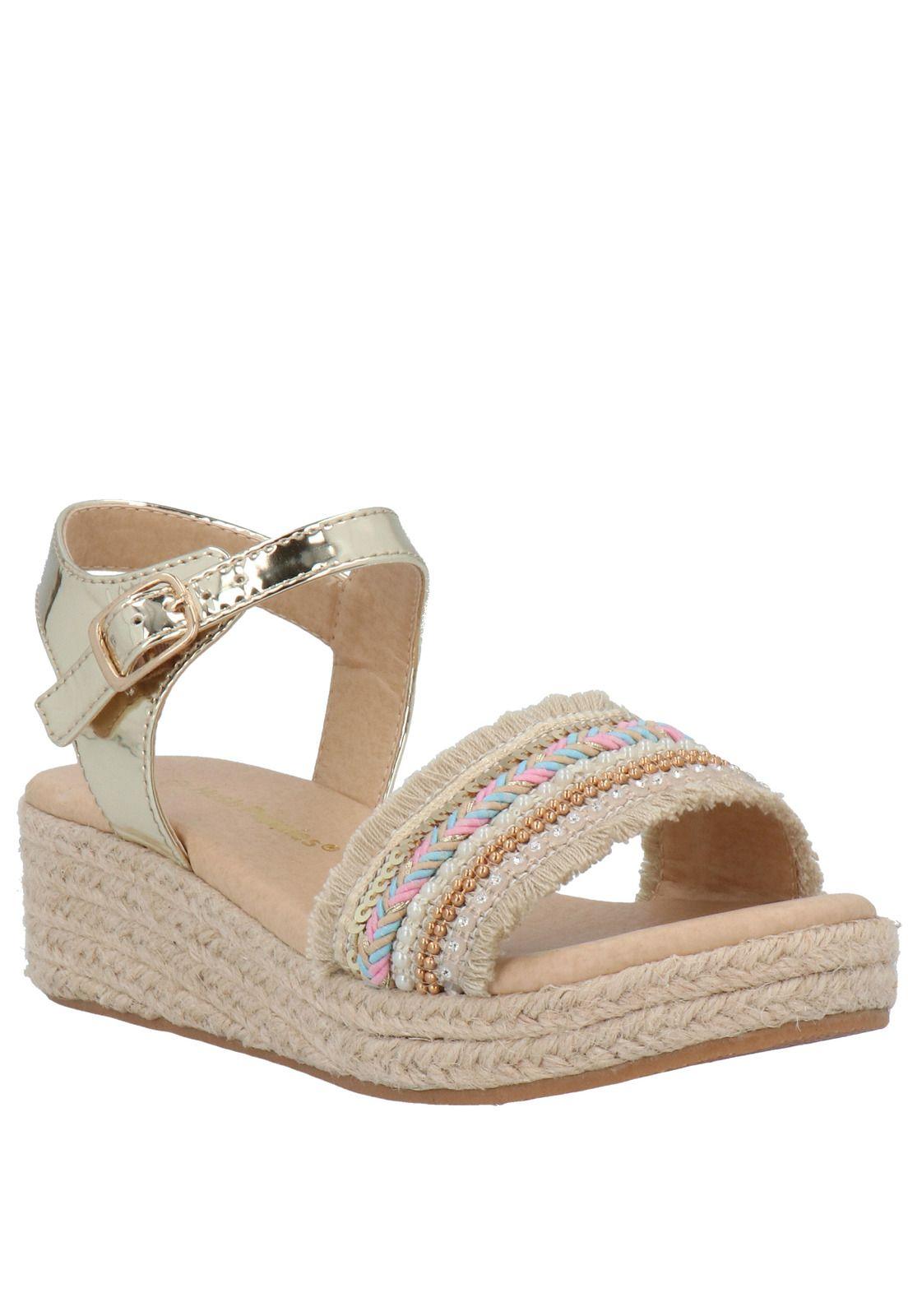 Sandalia Aloha Casual Dorado-0