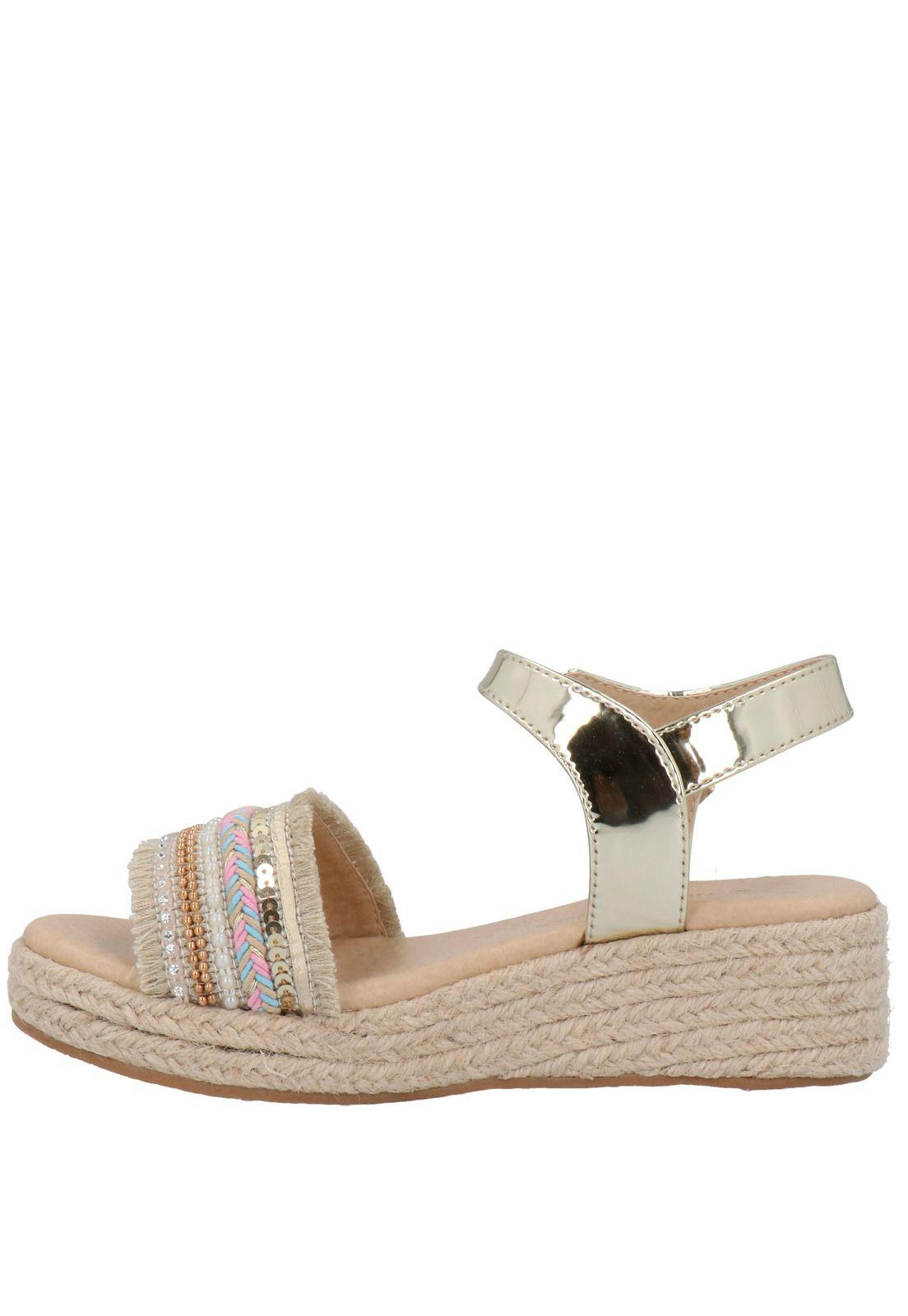 Sandalia Aloha Casual Dorado-4