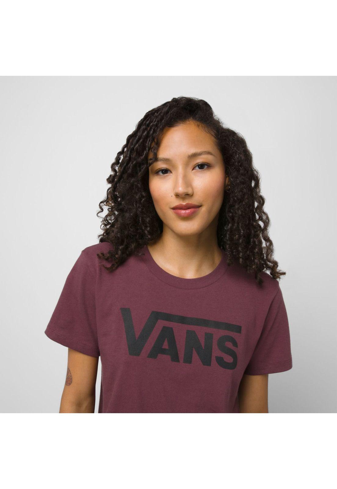 Polera Manga Corta Flying V Crew Tee Burdeo Mujer-1