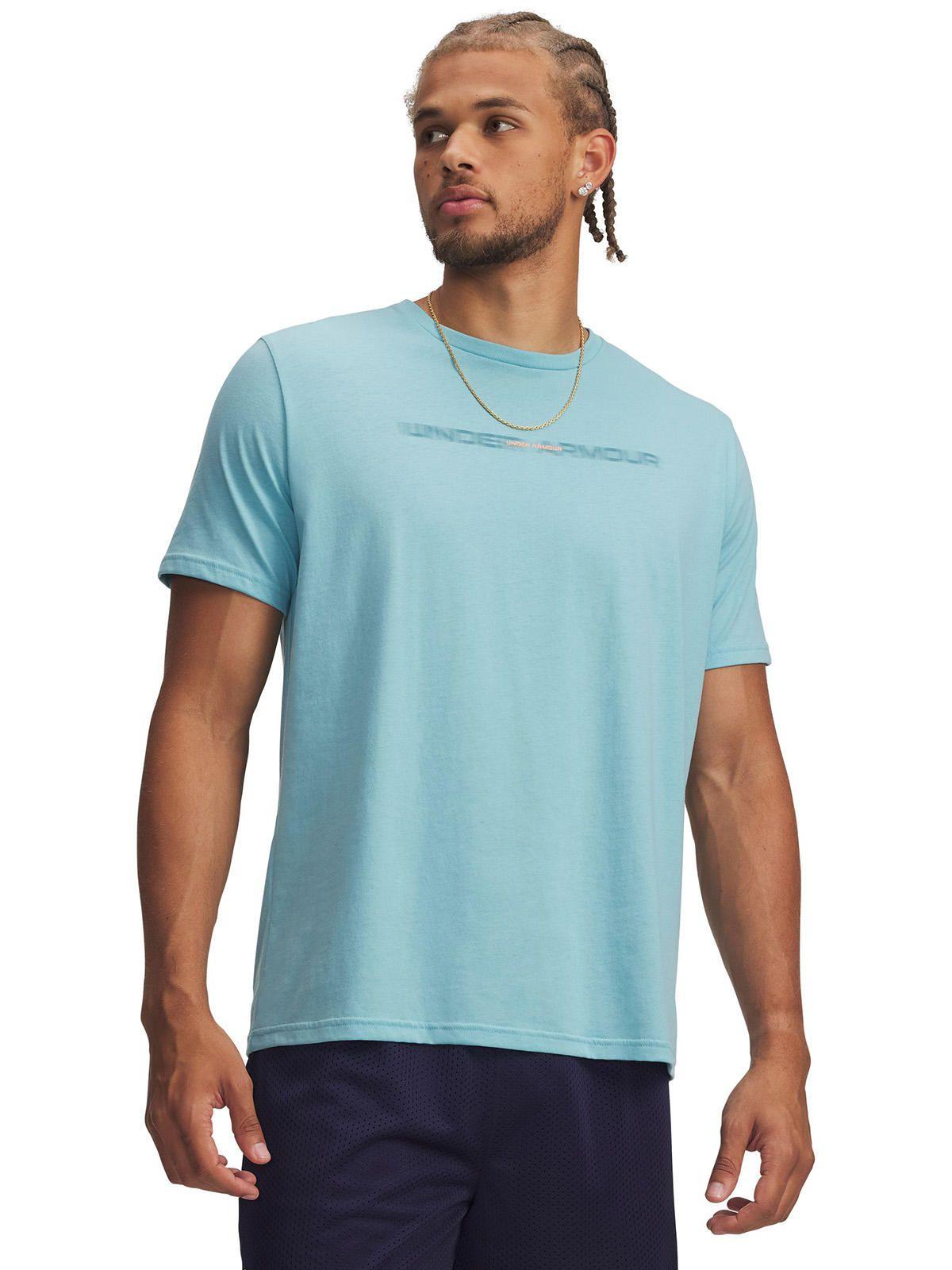 Polera M/C Hombre Blur Wordmark Ss Azul-0