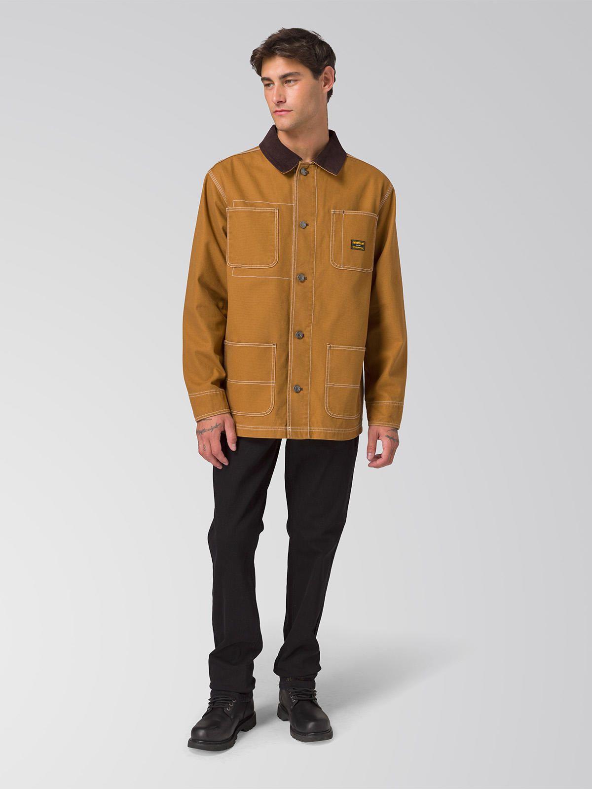 Chaqueta Hombre Canvas Chore Café-0