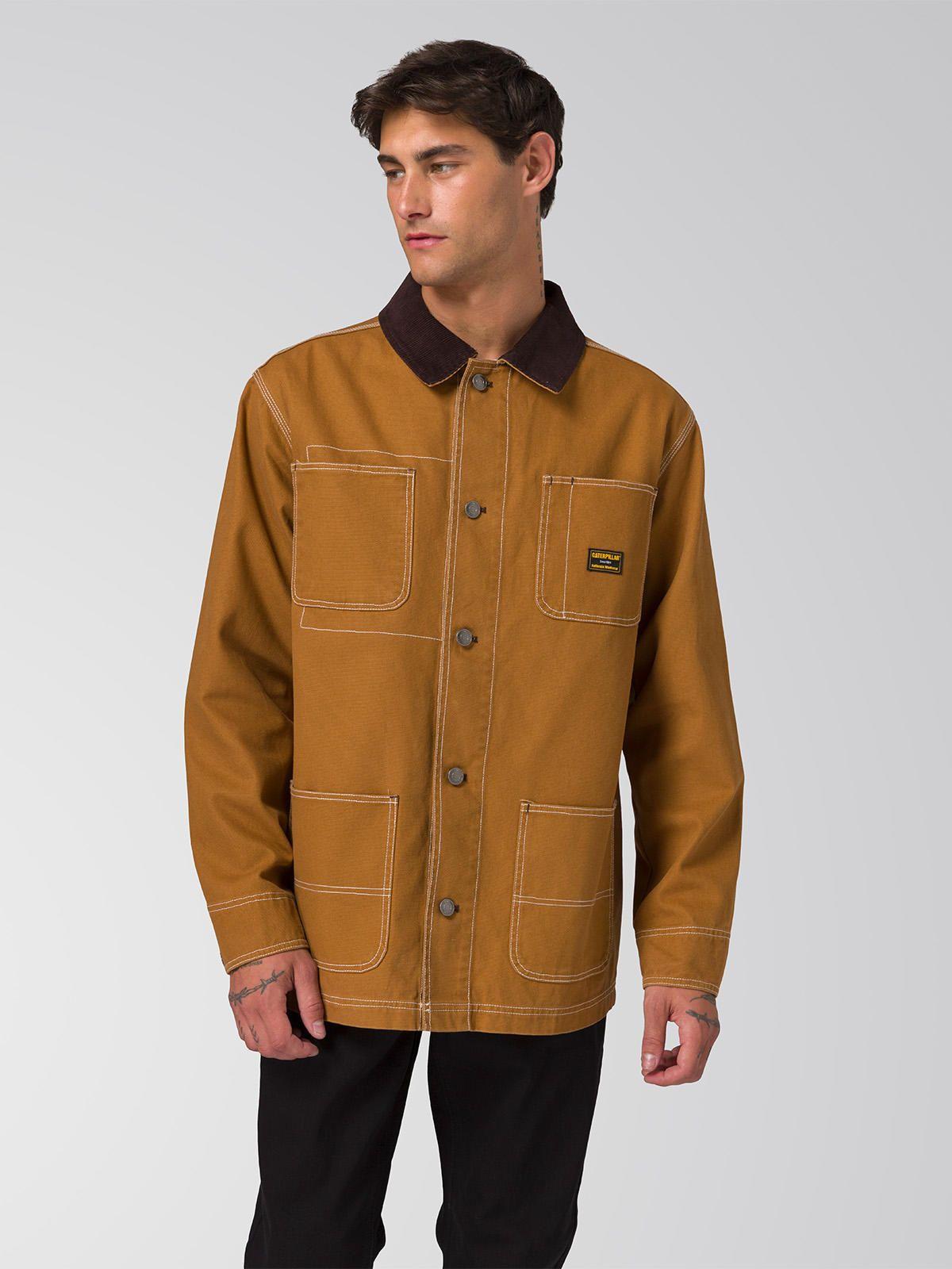 Chaqueta Hombre Canvas Chore Café-1