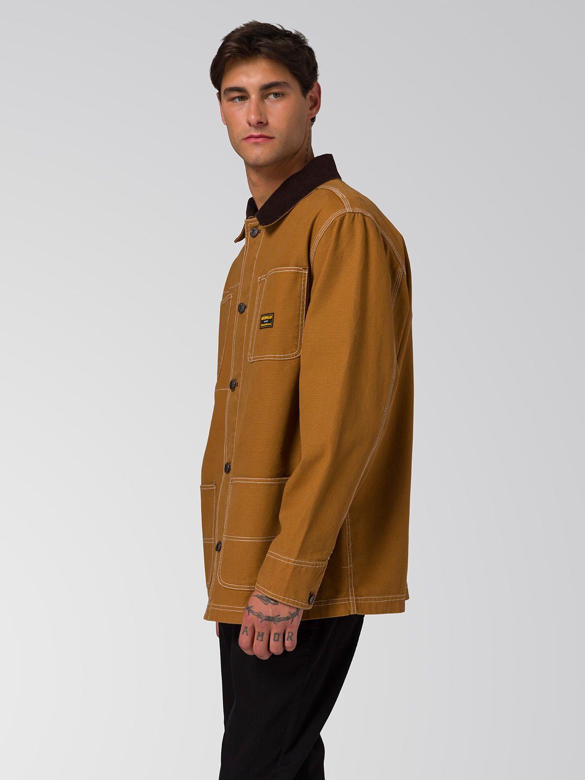 Chaqueta Hombre Canvas Chore Café-3