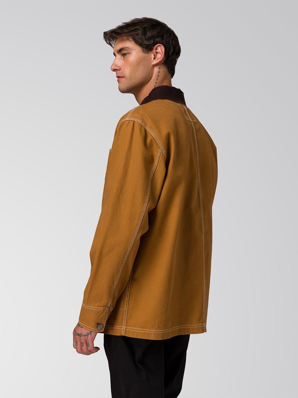 Chaqueta Hombre Canvas Chore Café-4