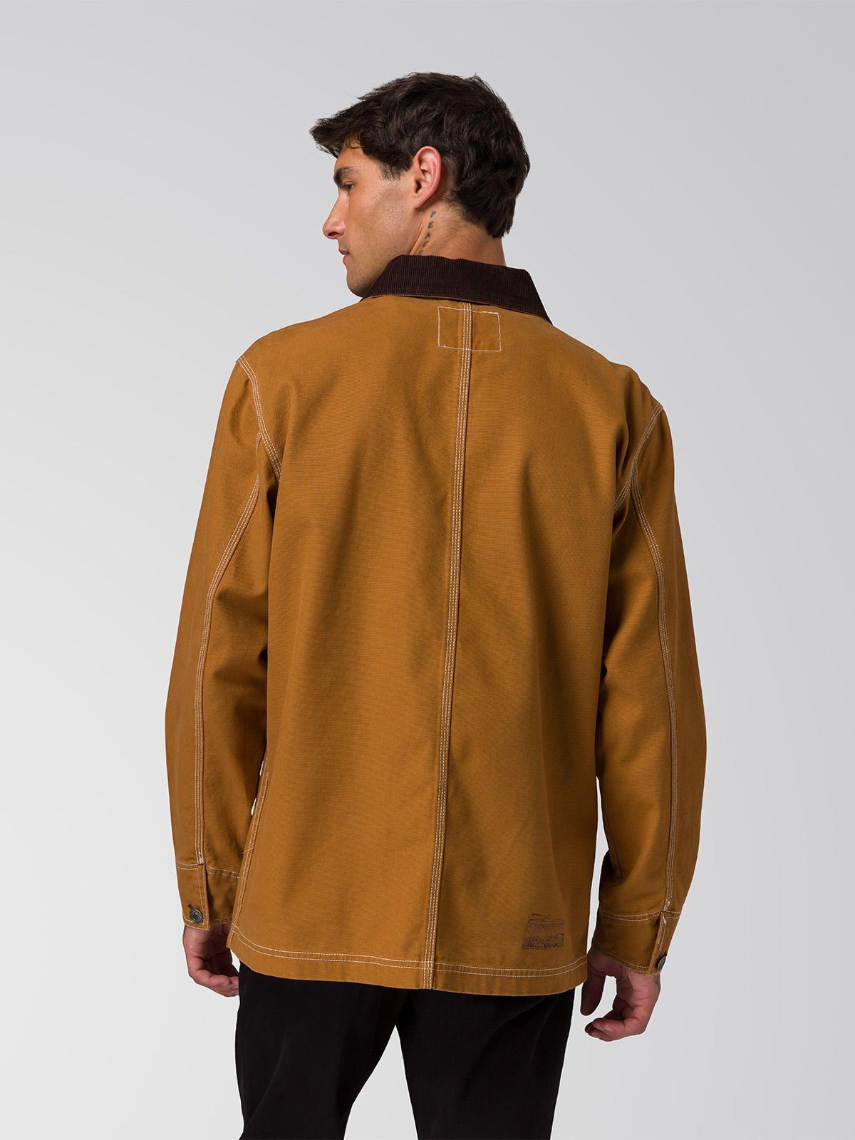 Chaqueta Hombre Canvas Chore Café-5