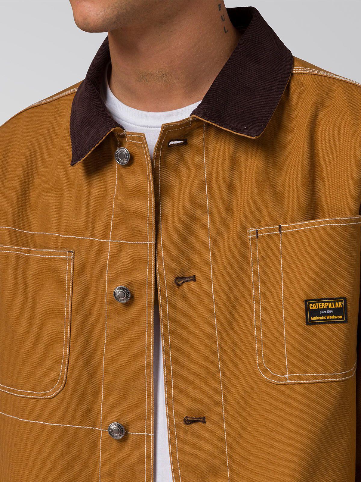 Chaqueta Hombre Canvas Chore Café-7