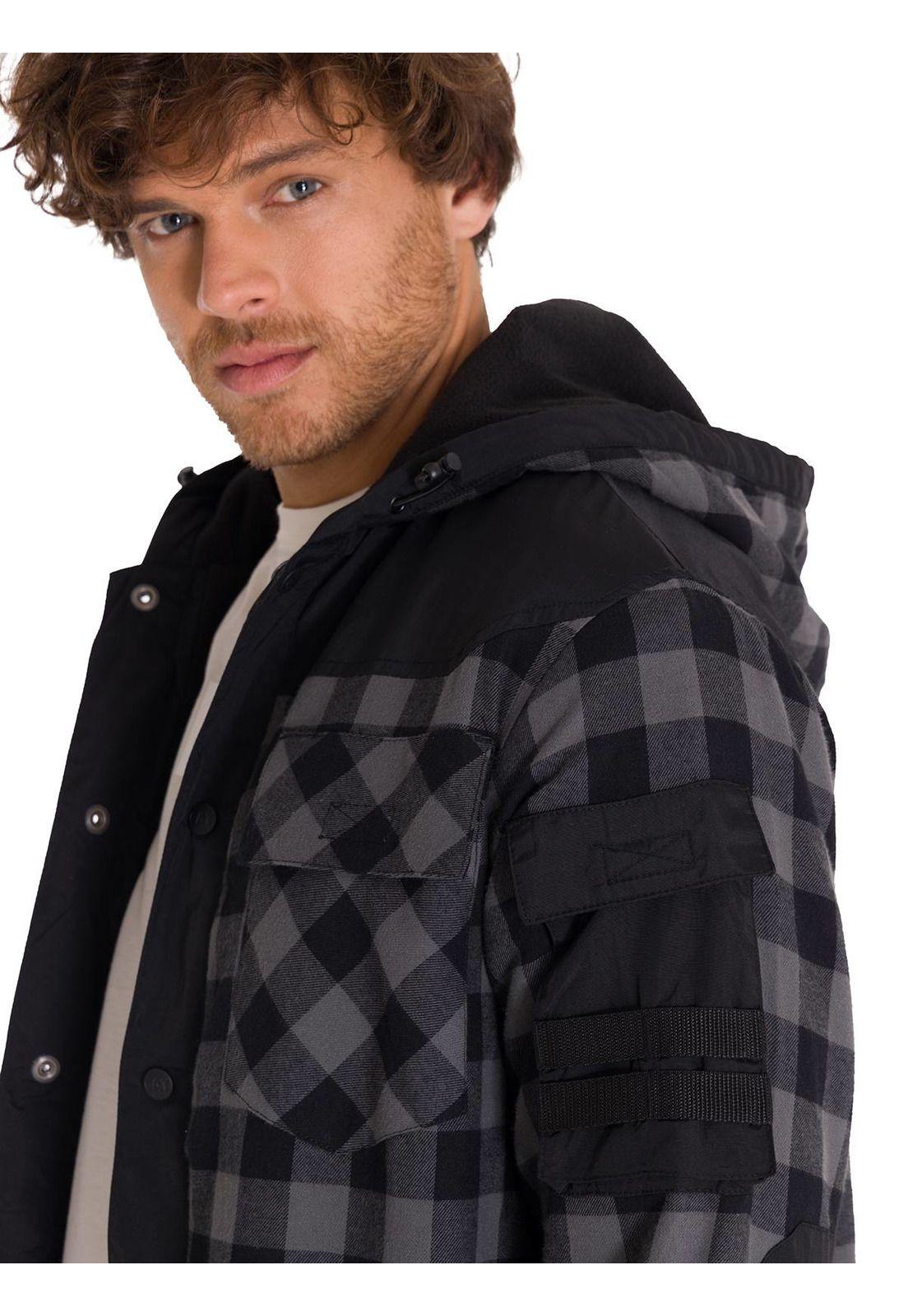 Chaqueta Sequoia Shirt Hombre Gris Oscuro-5