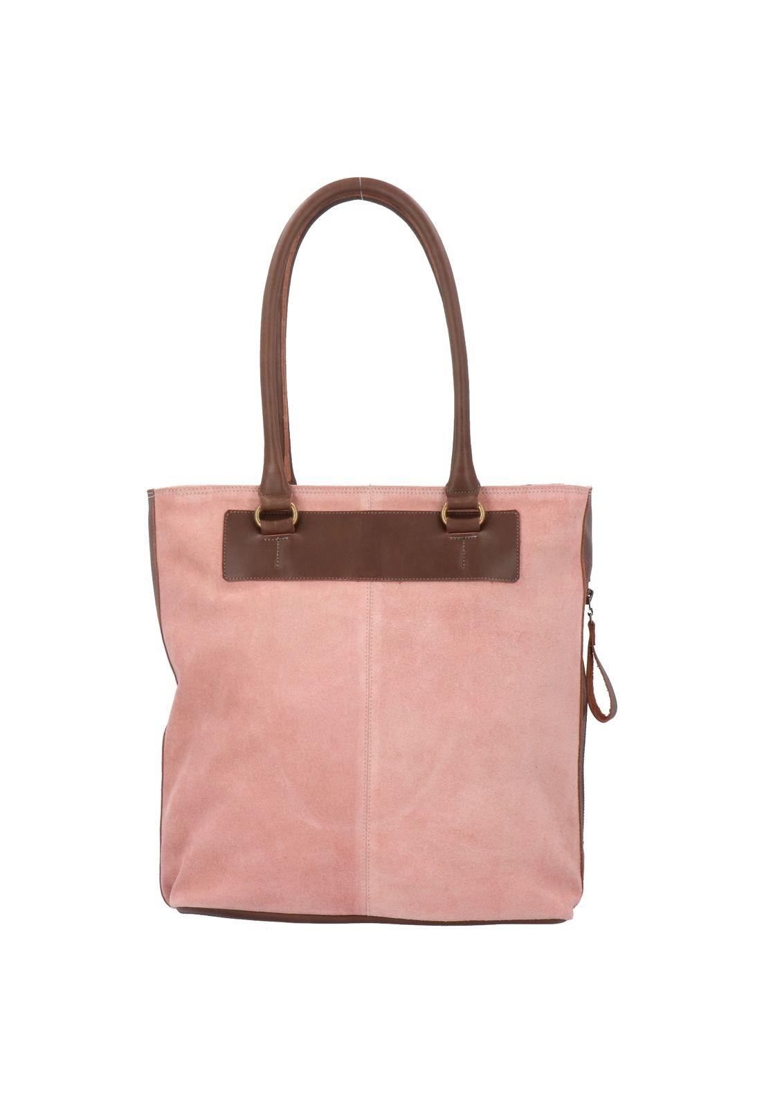 Cartera Cuero Amatista Tote Rosa Mujer-2