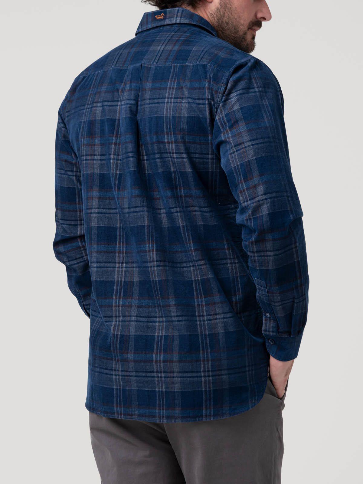 Camisa Algodón Orgánico Azul Hombre Tartancord-5