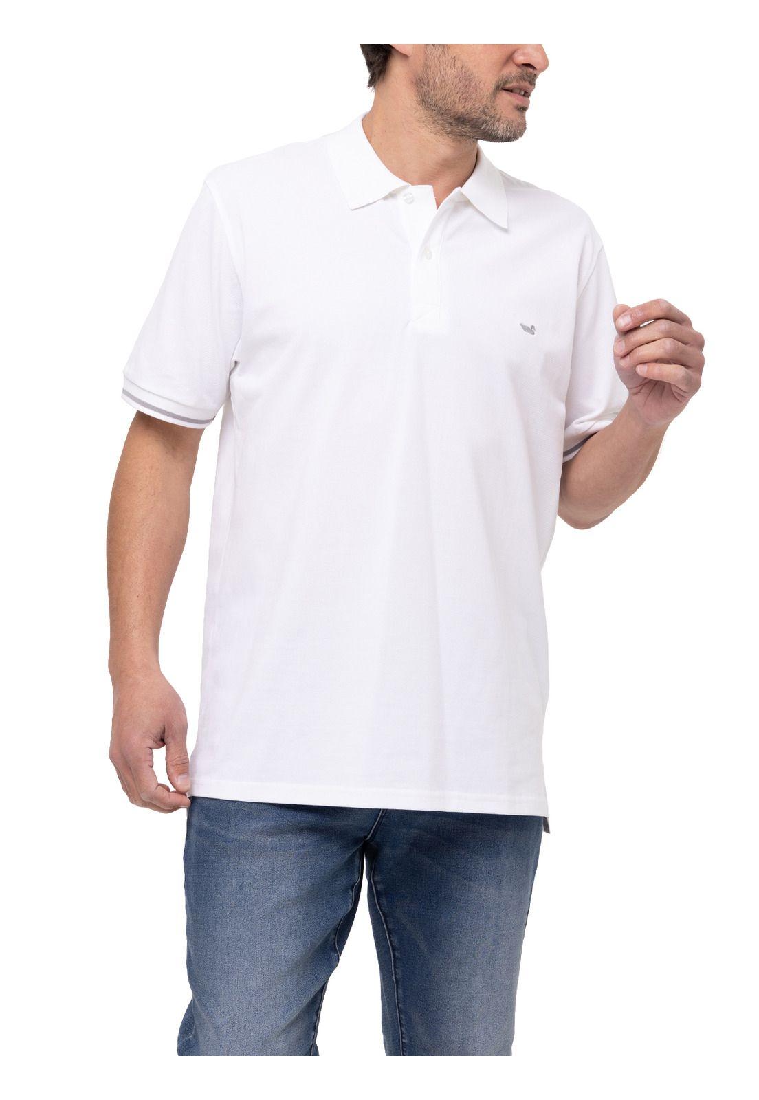 Polera Algodón Pima Mitchell Blanco Hombre-4