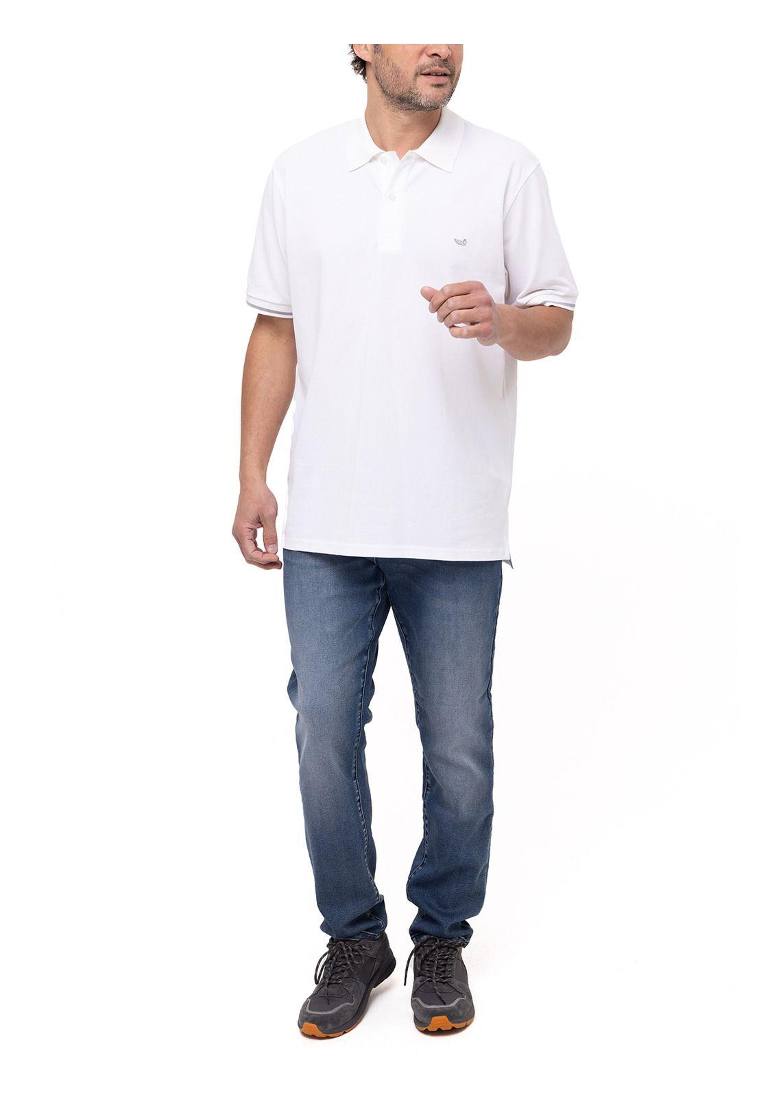Polera Algodón Pima Mitchell Blanco Hombre-8
