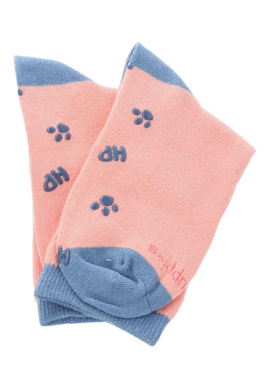 Calcetin Algodón Niña Fun Giraffe Rosado-2