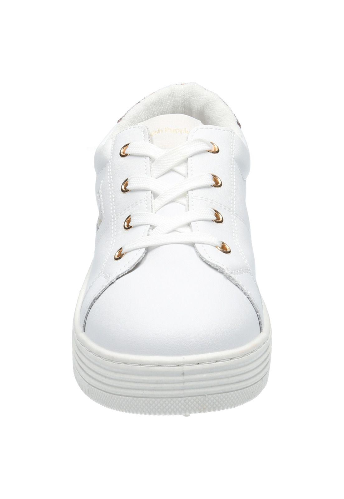 Zapatilla Cuero Mujer Ollie Blanco-3