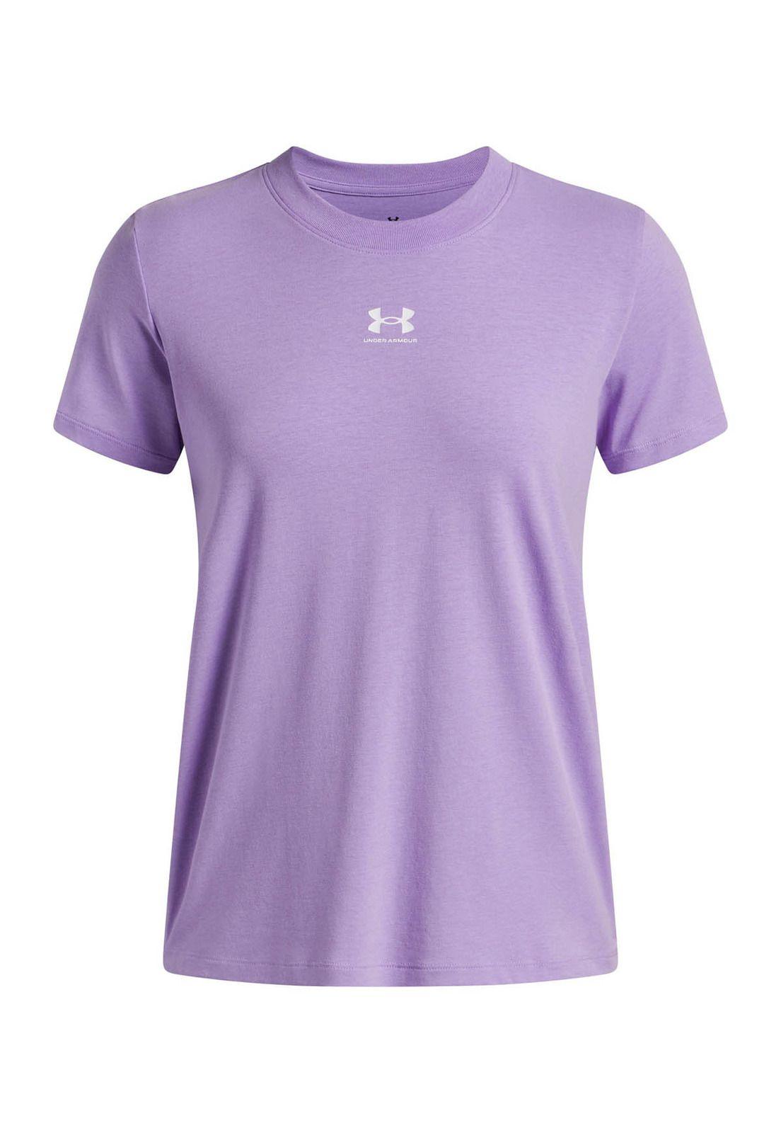 Polera Manga Corta Lifestyle para mujer Rival Core morado -0