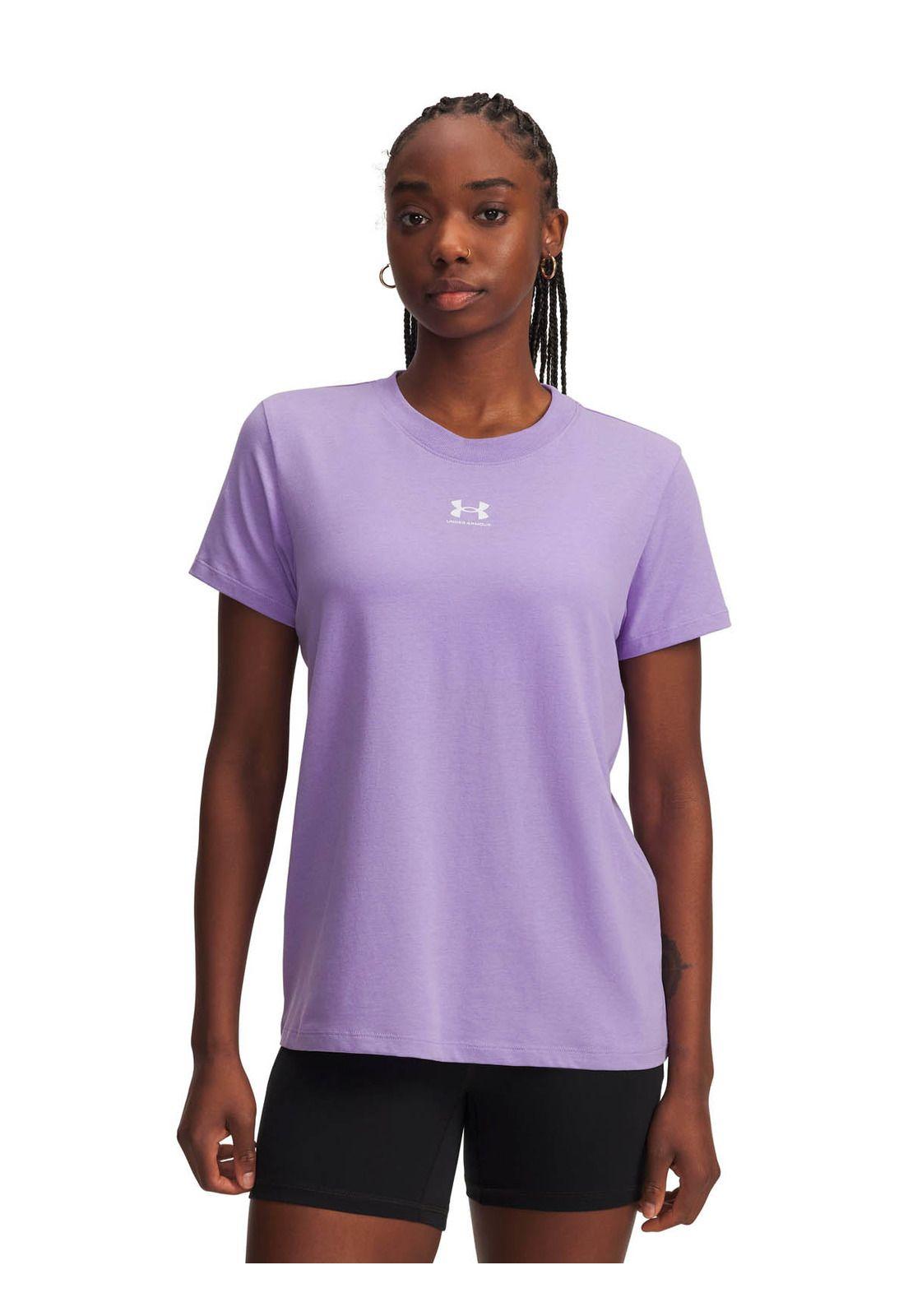 Polera Manga Corta Lifestyle para mujer Rival Core morado -3