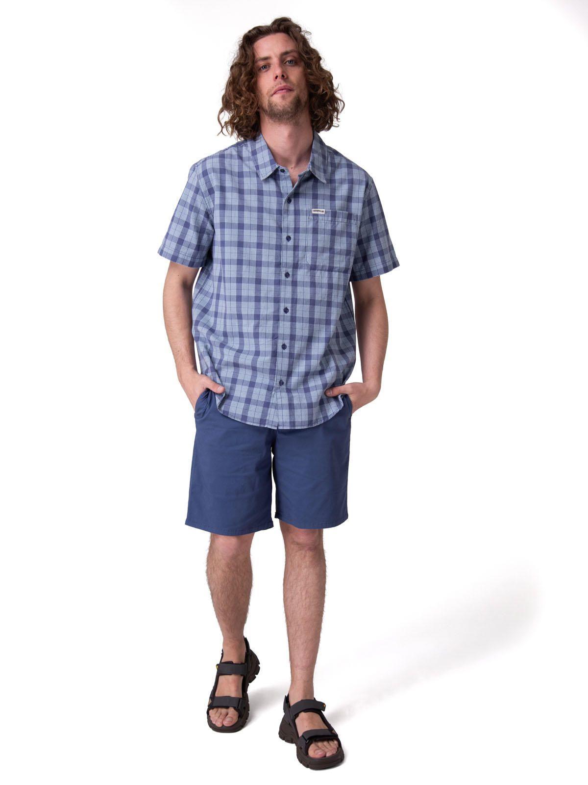 Camisa Manga Corta Poplin S/S Shirt Ii Hombre Azul-4