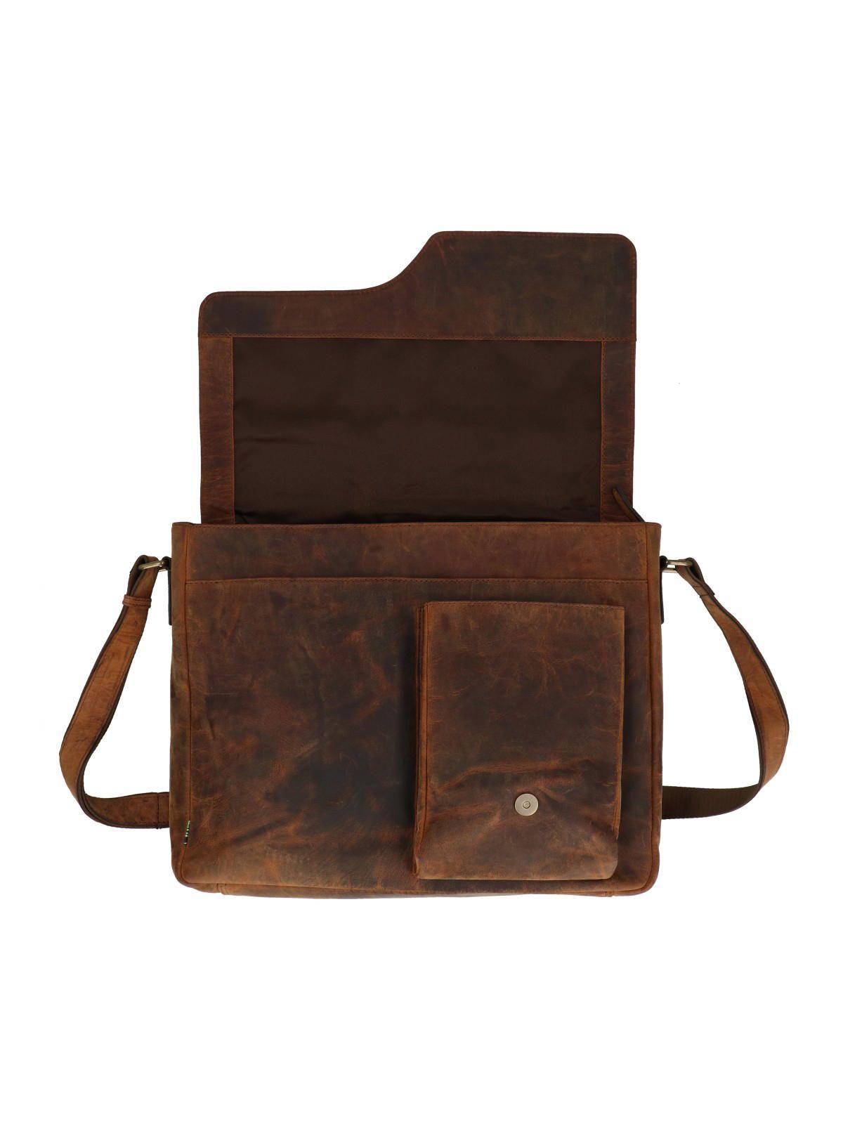 Maletín Cuero Hombre Oh Leclerc Bag Café-4