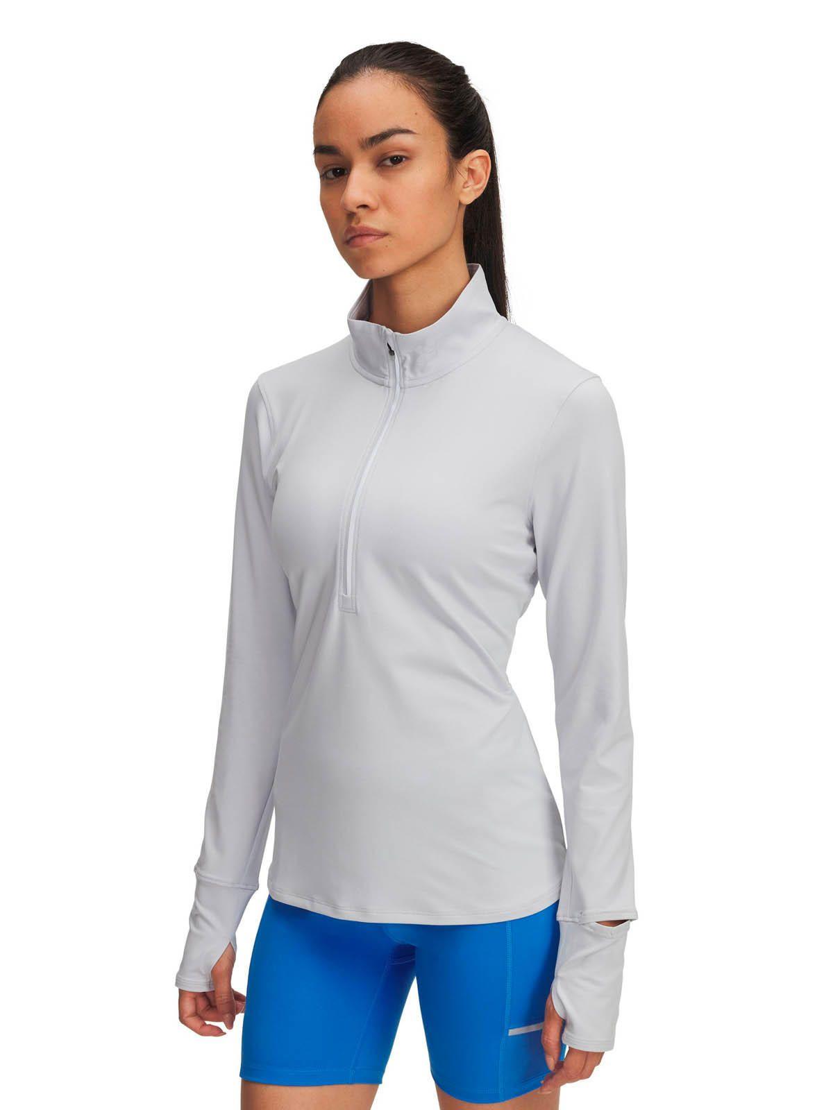 Polerón Running para Mujer Launch pro 1/2 Zip Gris -0