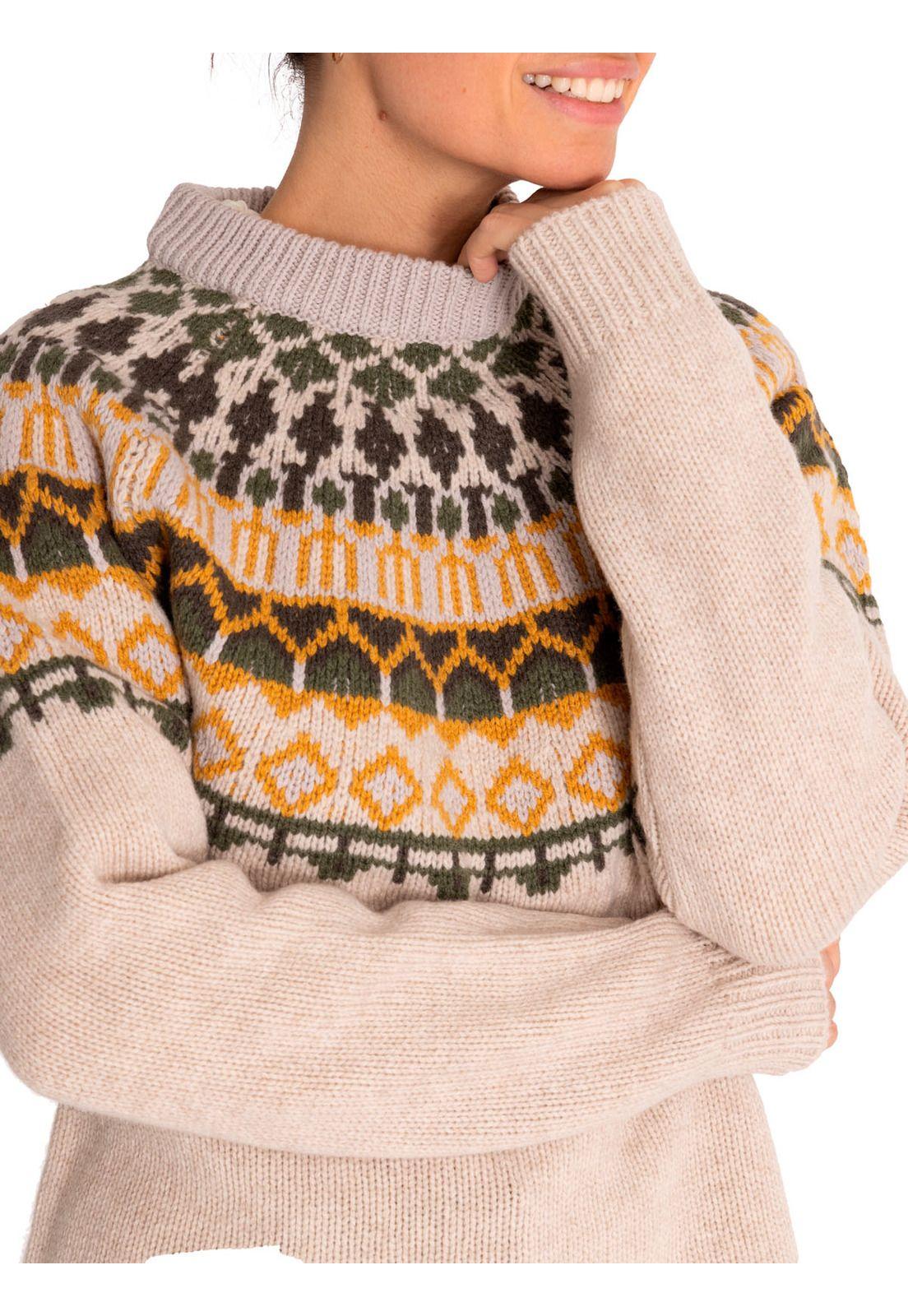 Sweater Lana Mujer Foggia Beige/Crudo-7