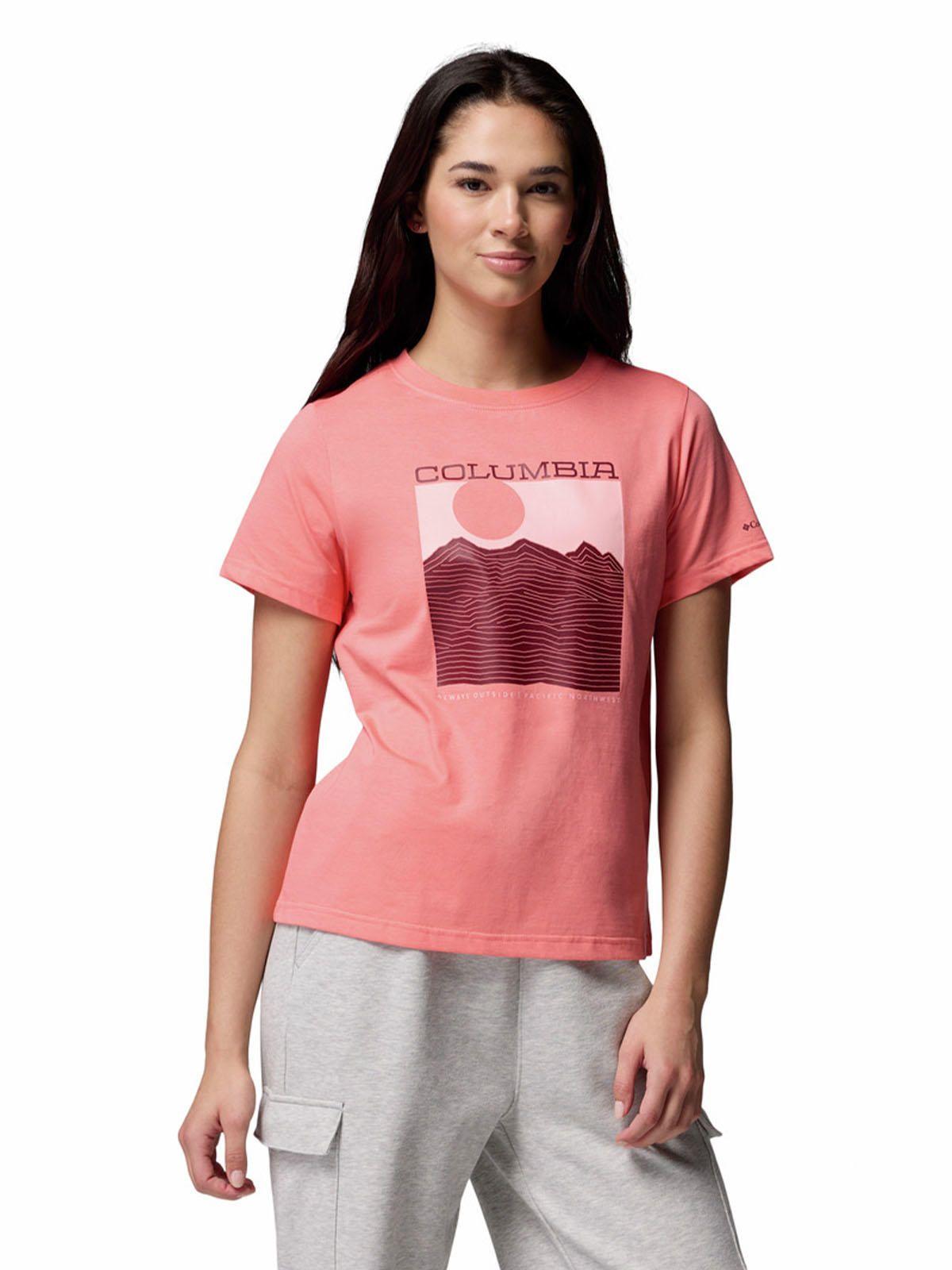 Polera M/L Mujer Rolling Bend Graphic Rojo-0