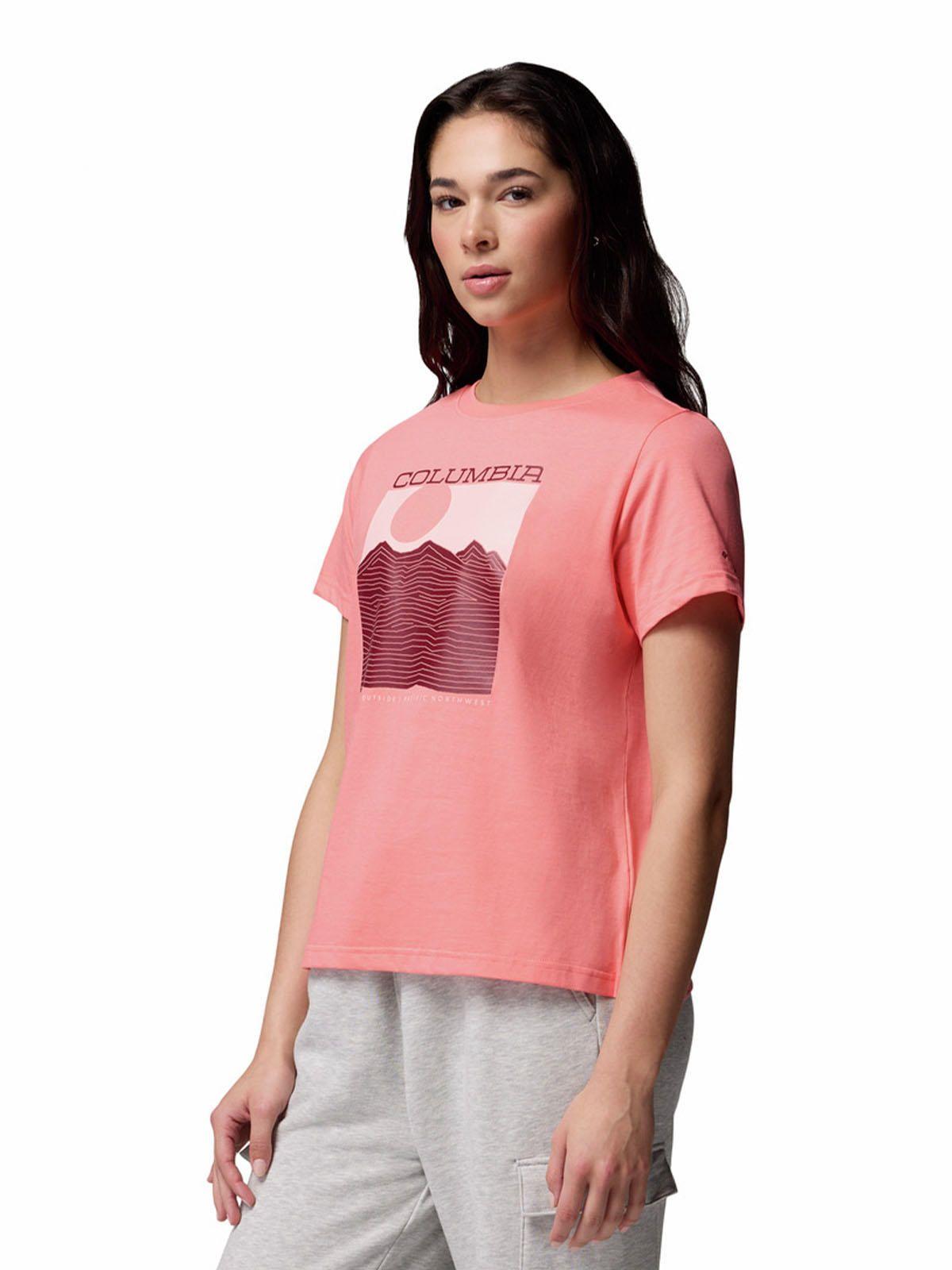 Polera M/L Mujer Rolling Bend Graphic Rojo-1