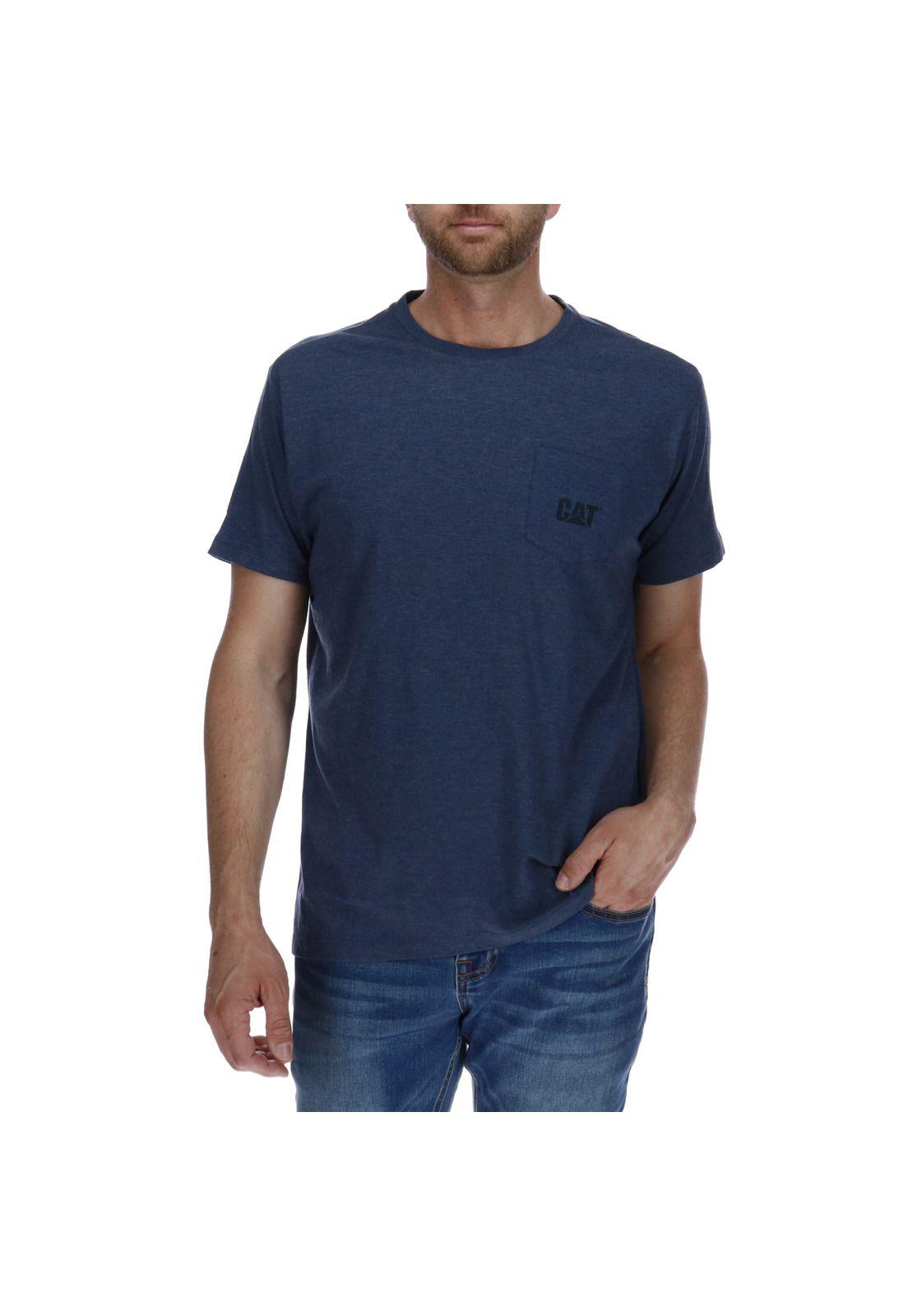 Polera Hombre Traditional Pocket Azul-0