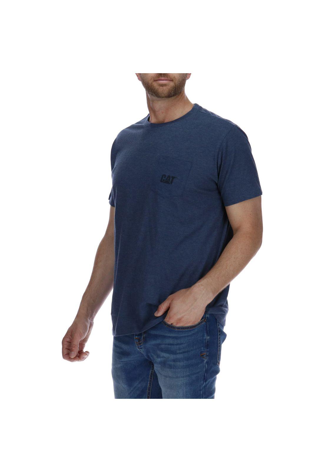 Polera Hombre Traditional Pocket Azul-1