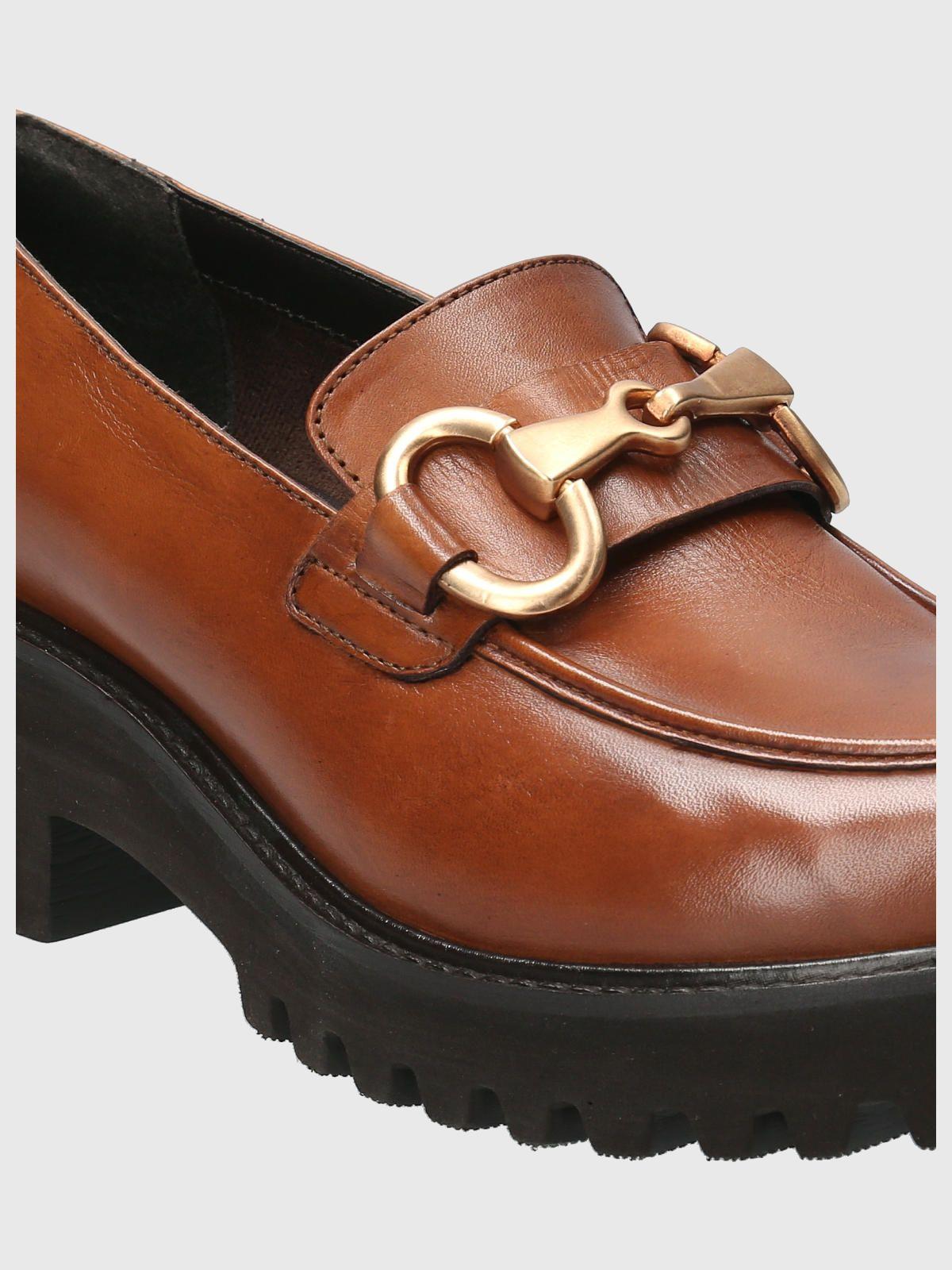 Mocasín Cuero Mujer Lani Café-7