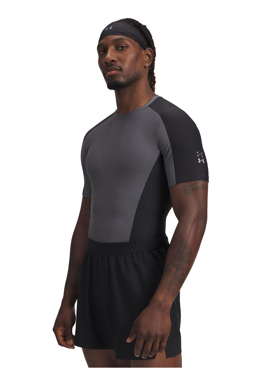 Polera Manga Corta Training para Hombre Halo Gris -0