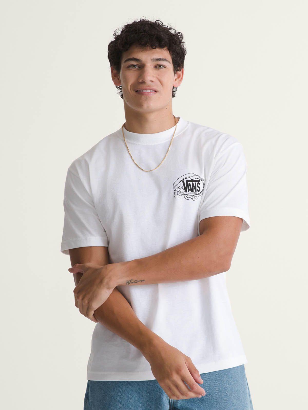 Polera M/C Hombre Hot Lines Tee Blanco-3
