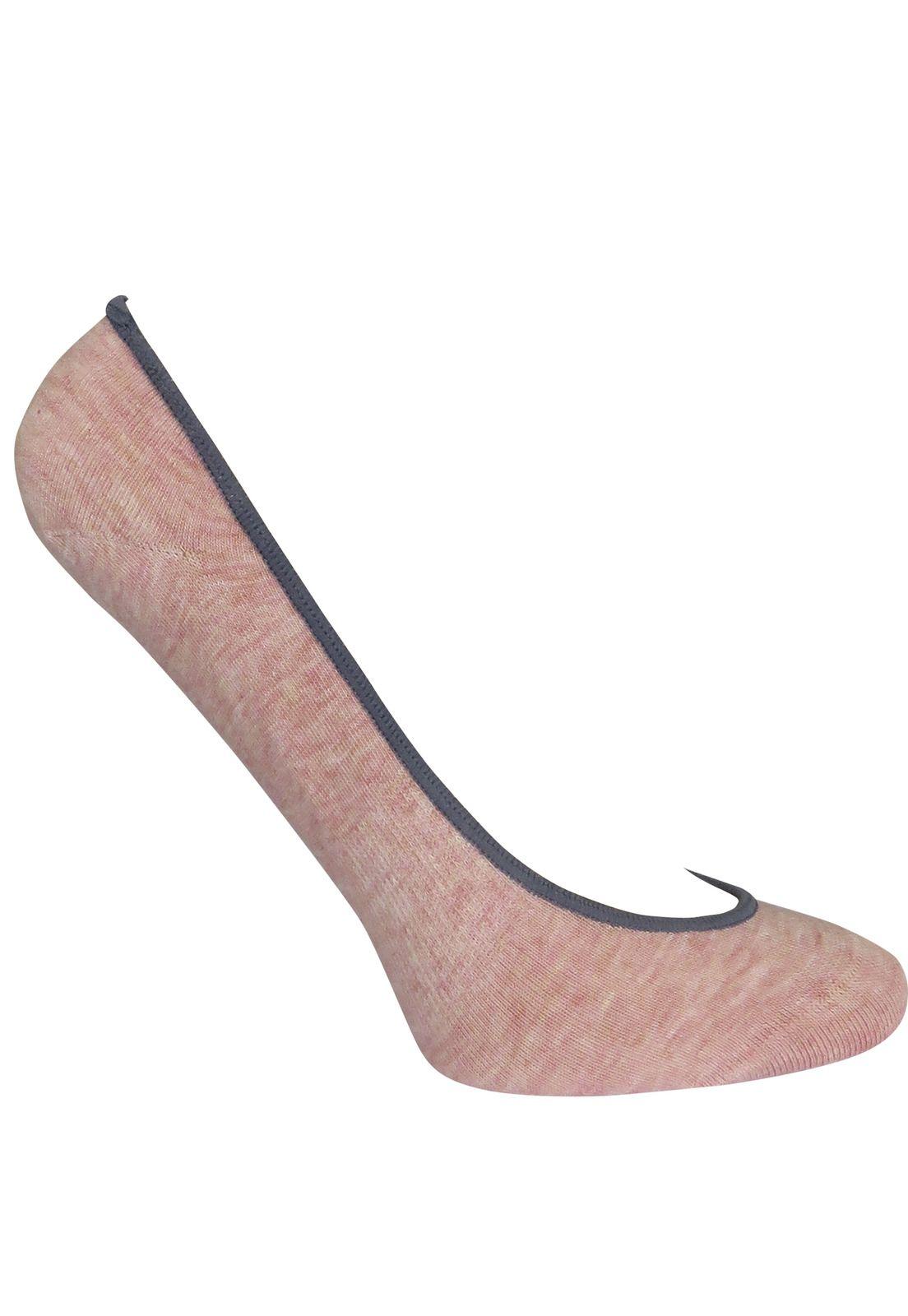 Calcetin Algodón Mujer Melange Rosa Rockford-0