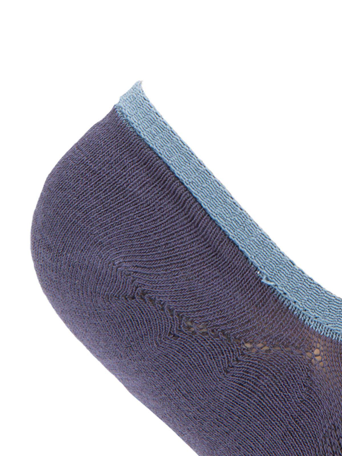 Calcetin Bambú Mujer Inv Liso Azul-2