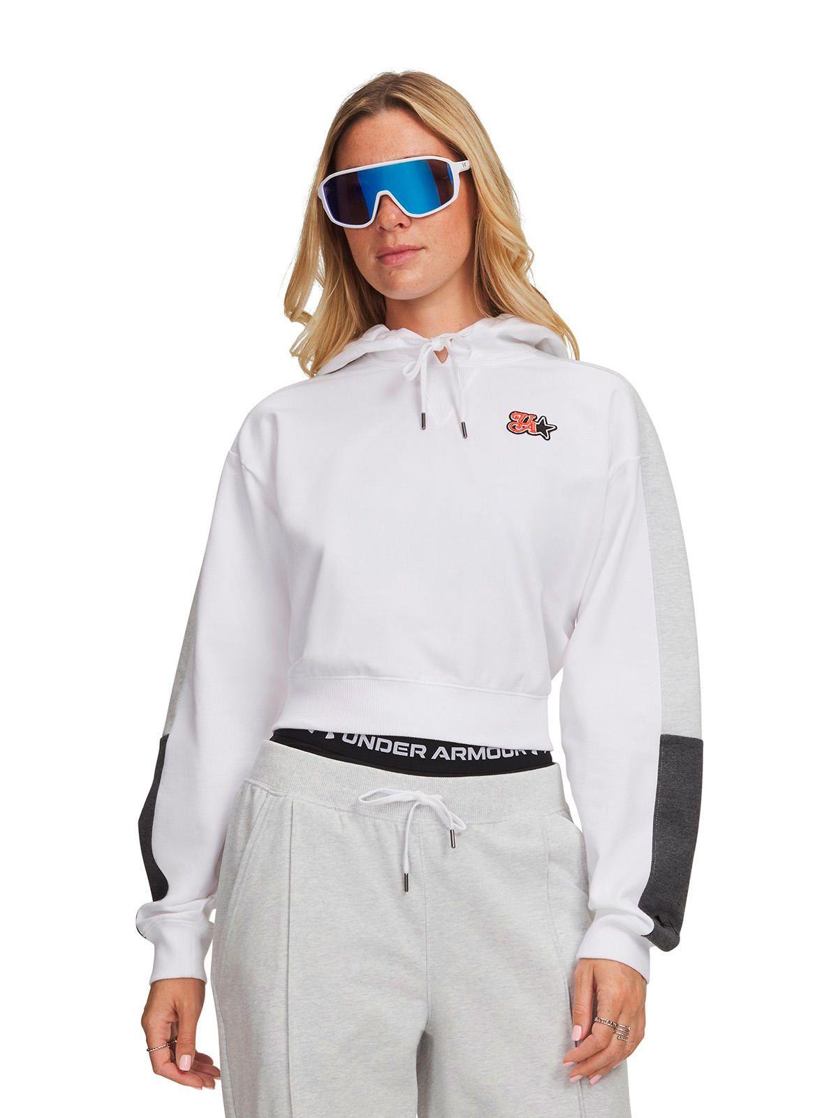 Poleron UA Sport Terry Trend Blanco Mujer-0