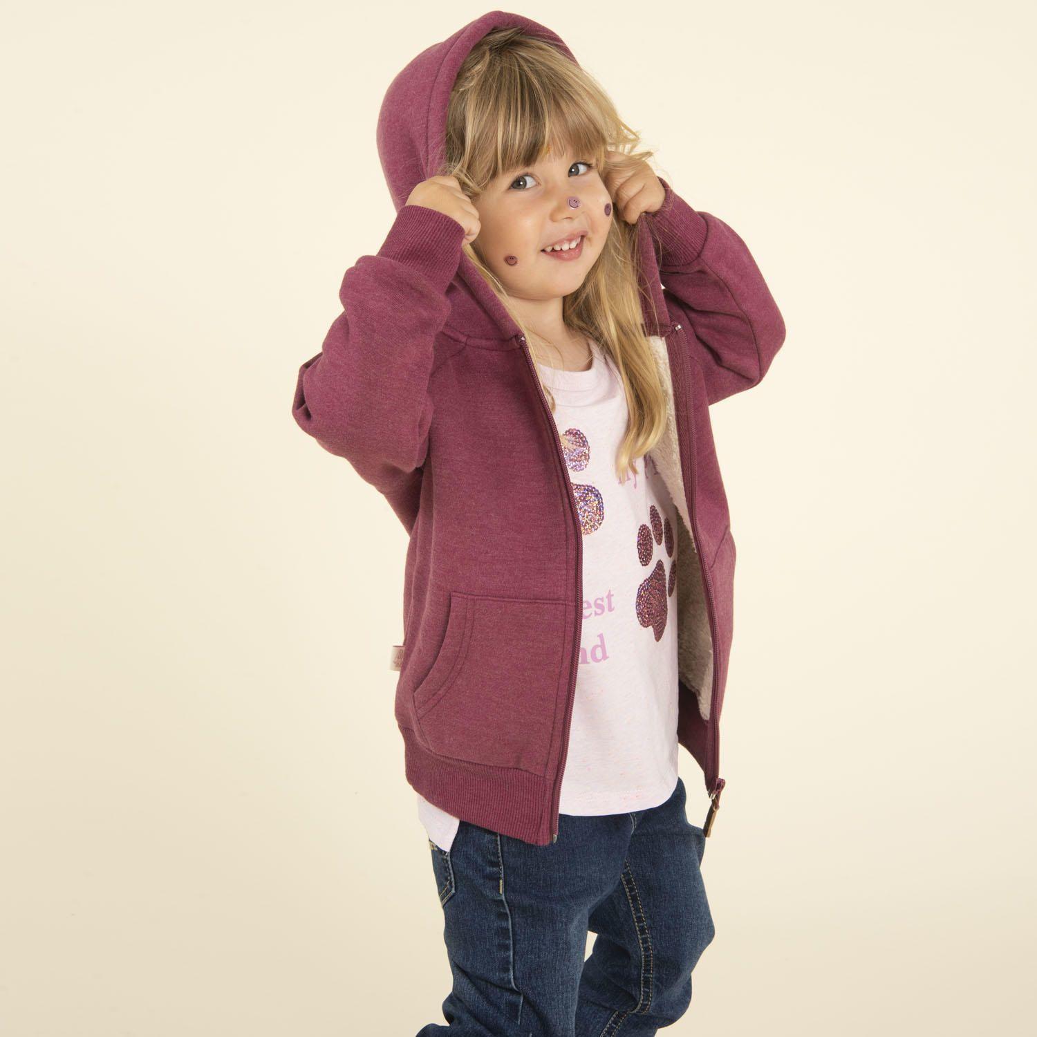 Polerón Niña Sherpa Burdeo-1