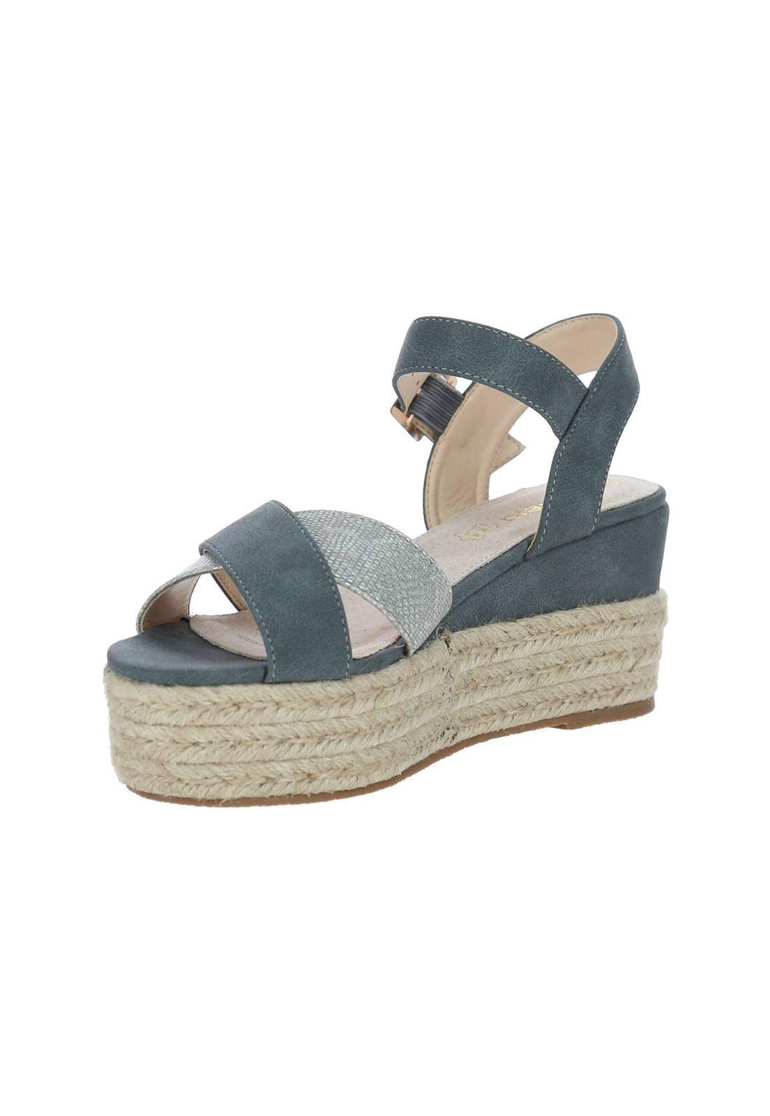 Sandalia Mujer Luigi Baby Azul-3