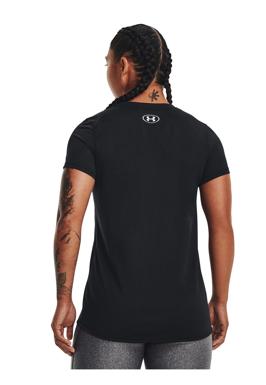 Polera Manga Corta UA T Team Mujer Negro-4