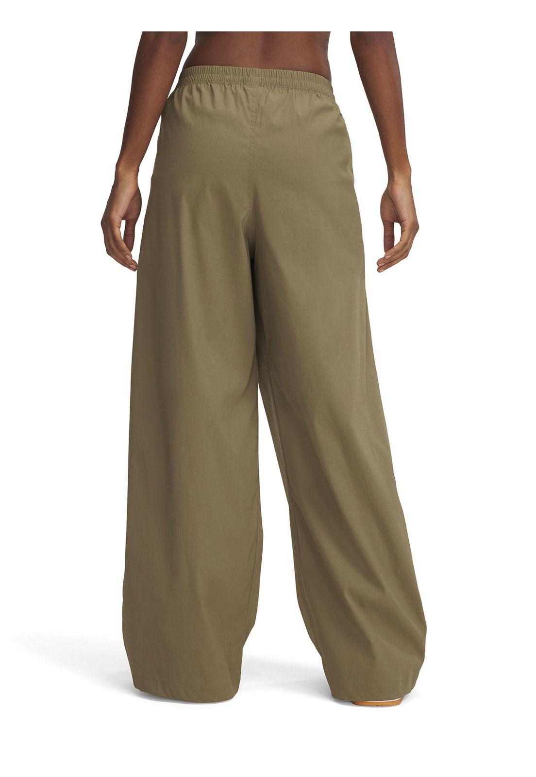 Pantalón Ua Unstoppable Woven Parachute Café Para Mujer-1