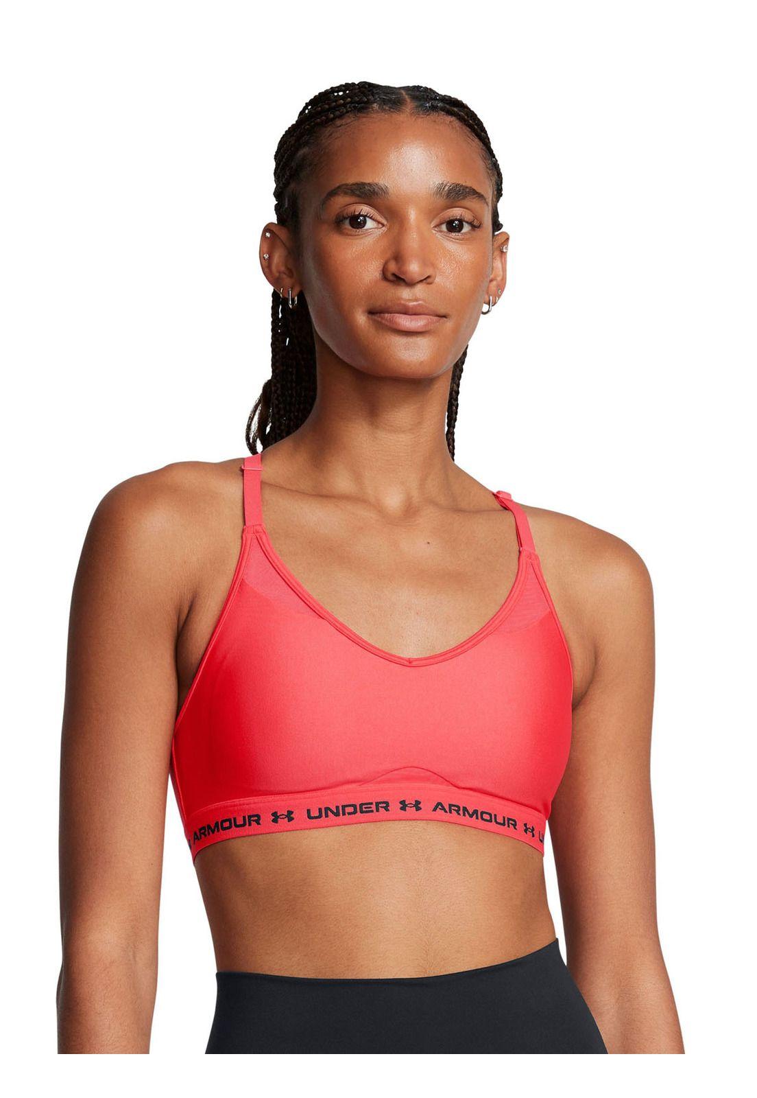 Sostén deportivo low Crossback mujer Rojo-3