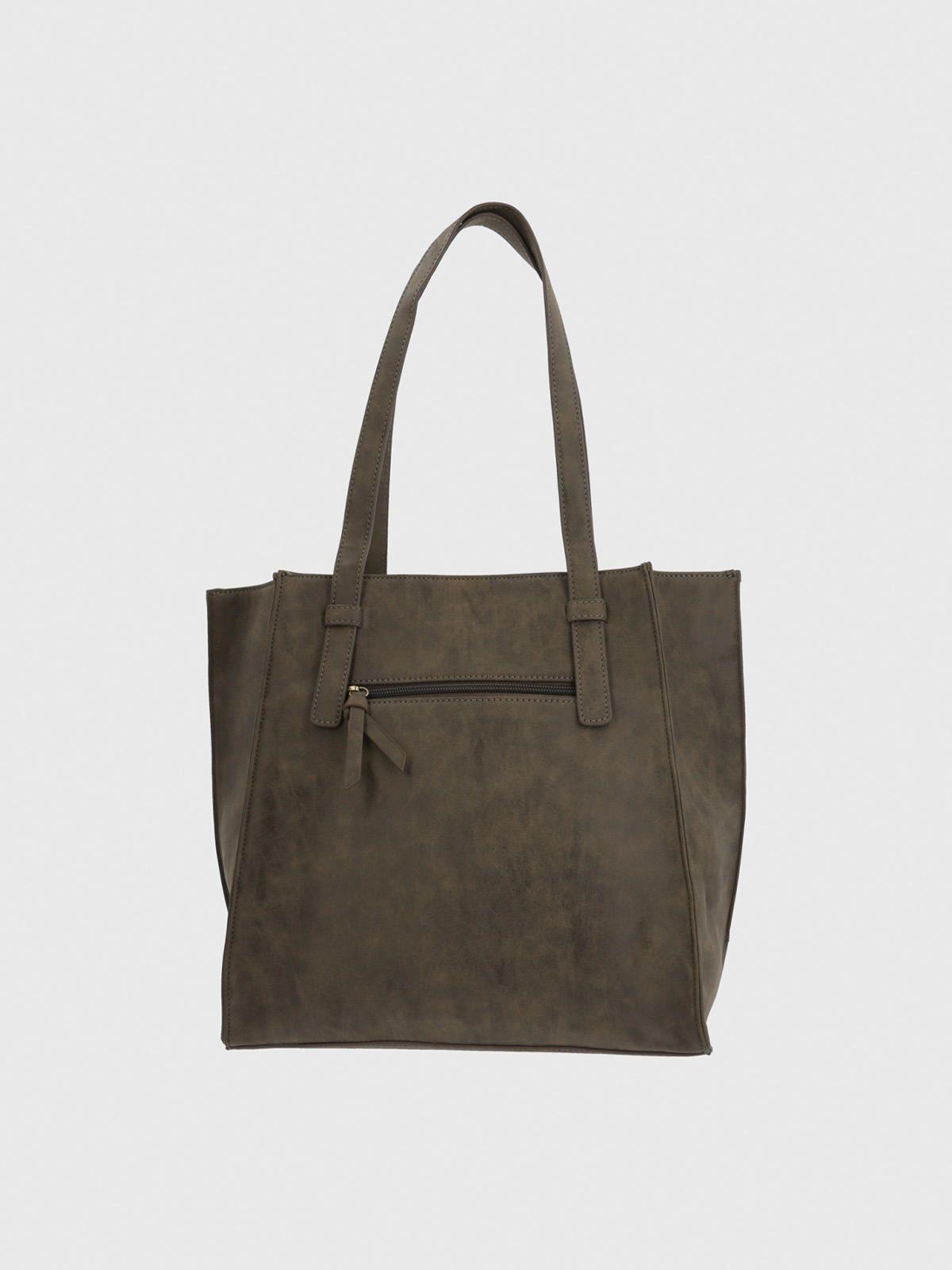 Cartera Ecocuero Mujer Darl Tote Café-2