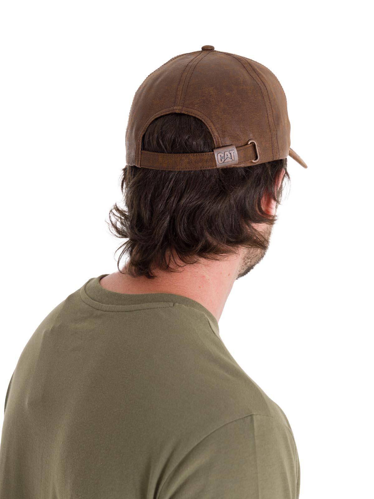 Jockey Faux Leather Hat Unisex Café-2