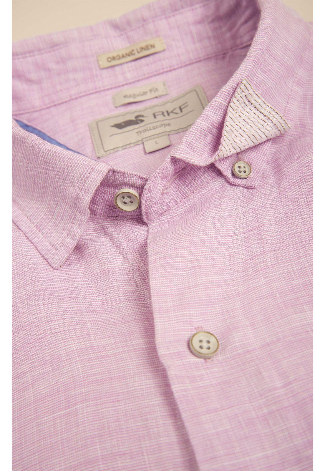 Camisa Lino Orgánico Hombre Linentxtre Rosa-1