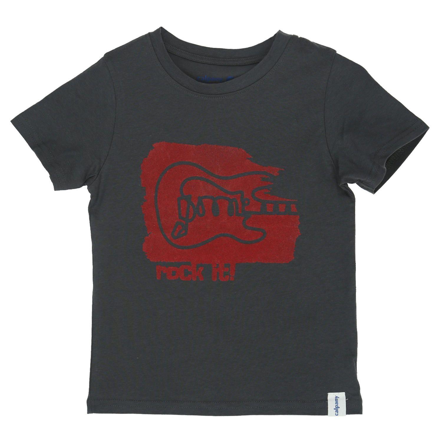 Polera M/C Niño Guitar Gris-0