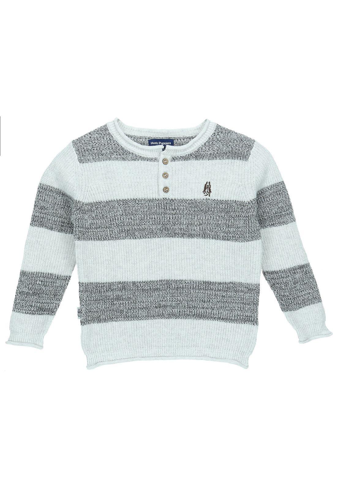 Sweater Niño Henley Gris-0