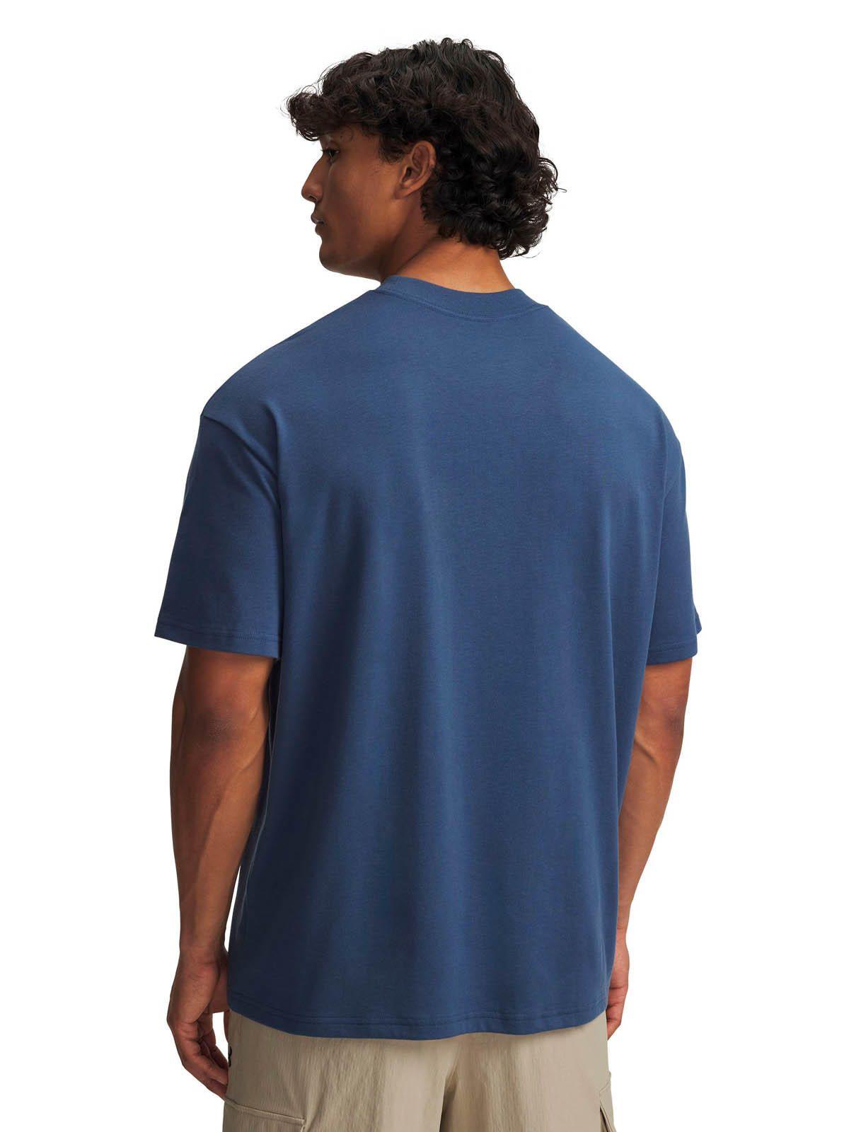 Polera Manga Corta Lifestyle  hombre Armour Wordmark HW azul -1